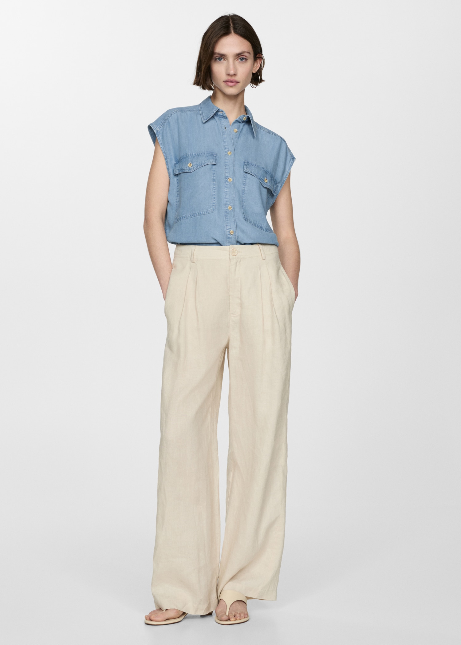 Lyocell sleeveless shirt - Details of the article 6