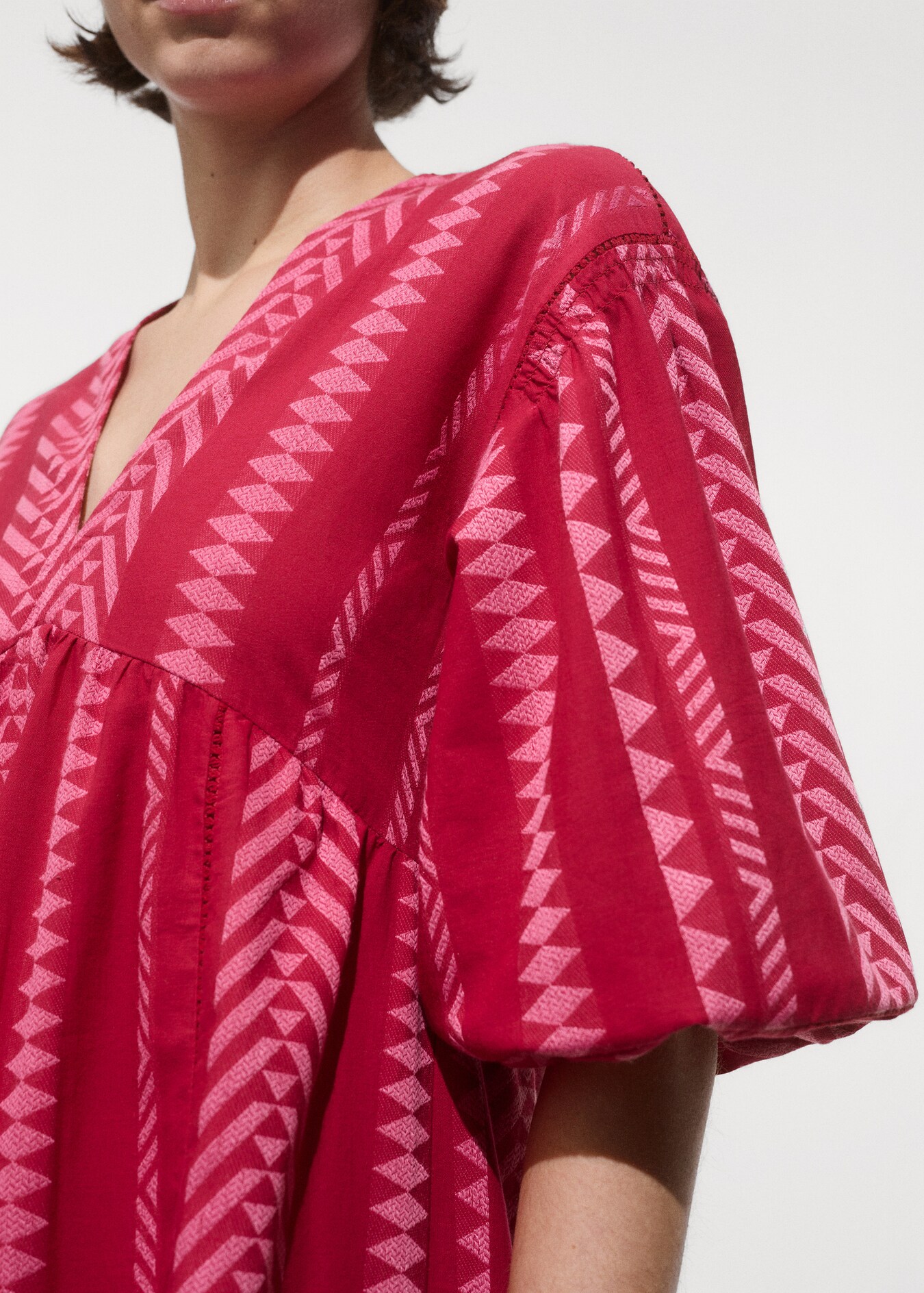 Geometric print midi dress