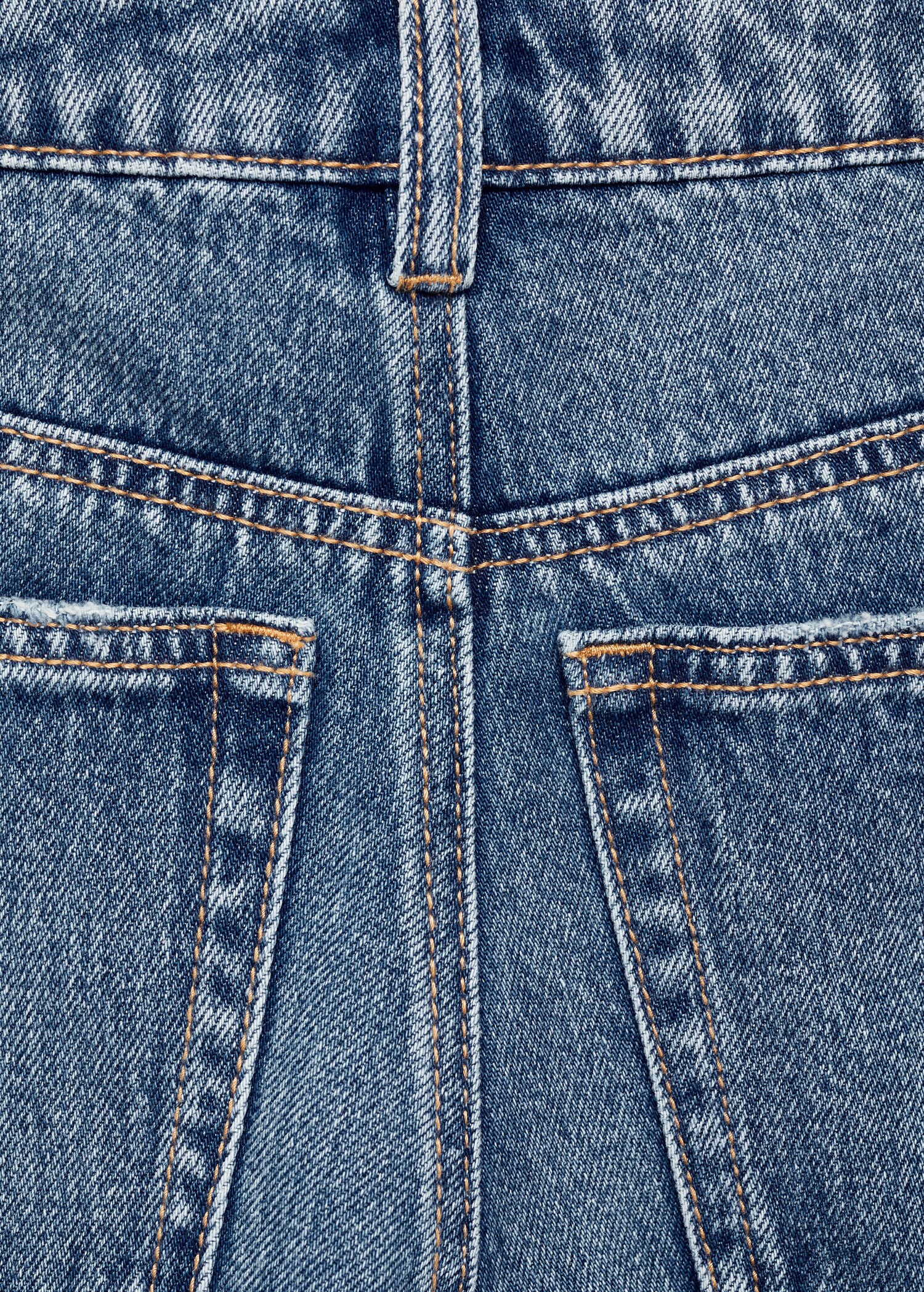 Straight-fit denim shorts - Details of the article 0