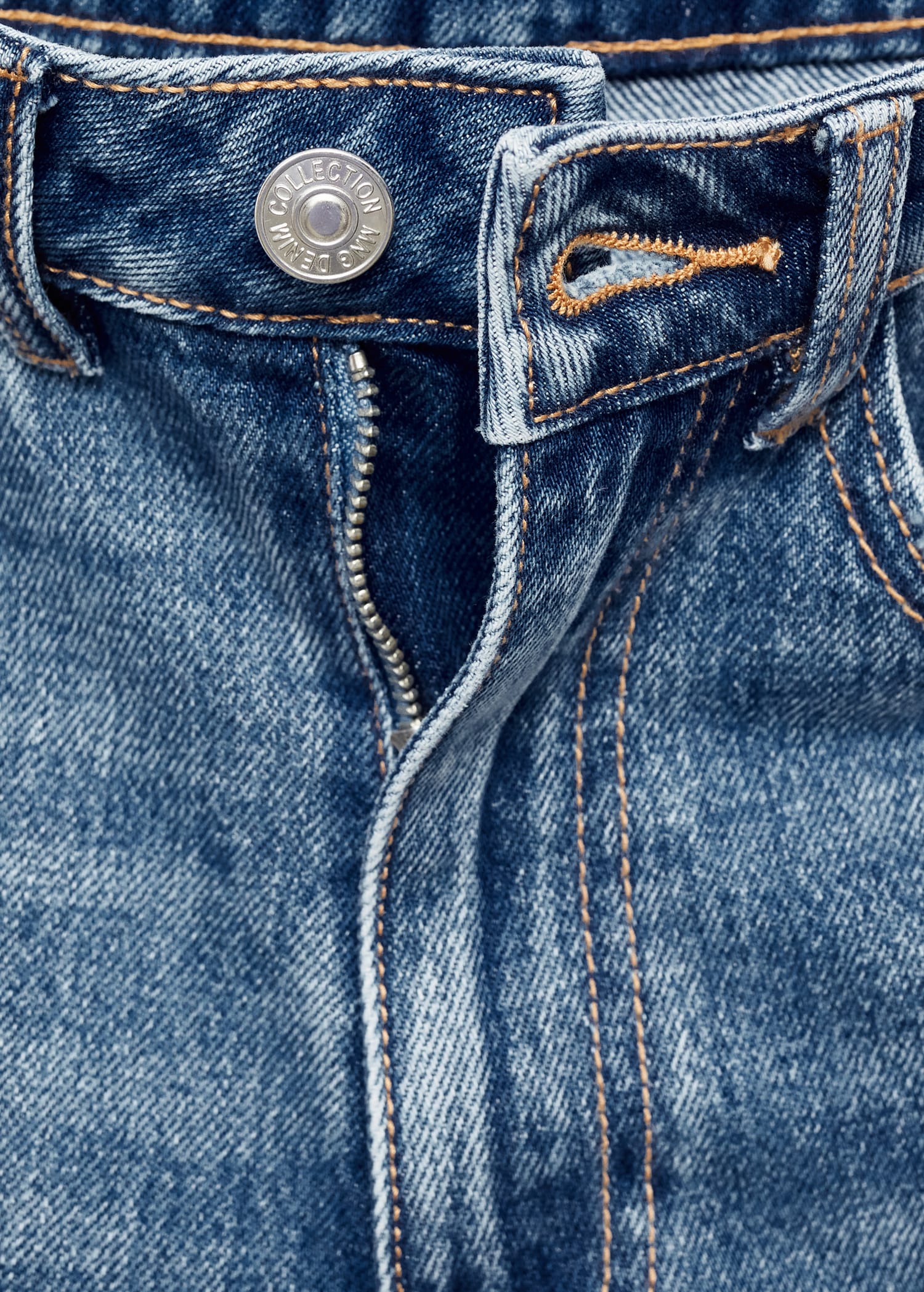 Straight-fit denim shorts - Details of the article 8
