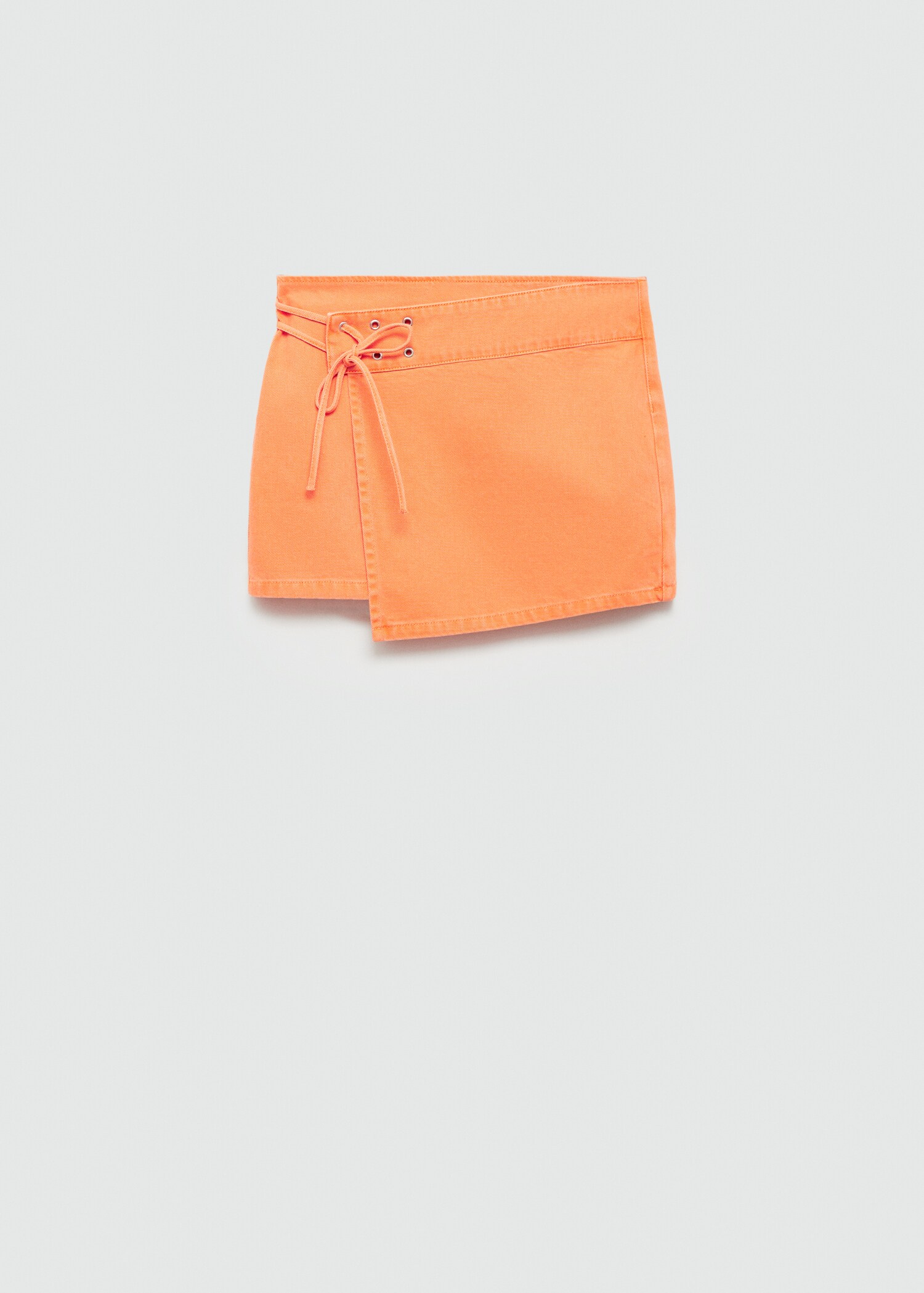 Crossed denim mini-skirt - Article without model
