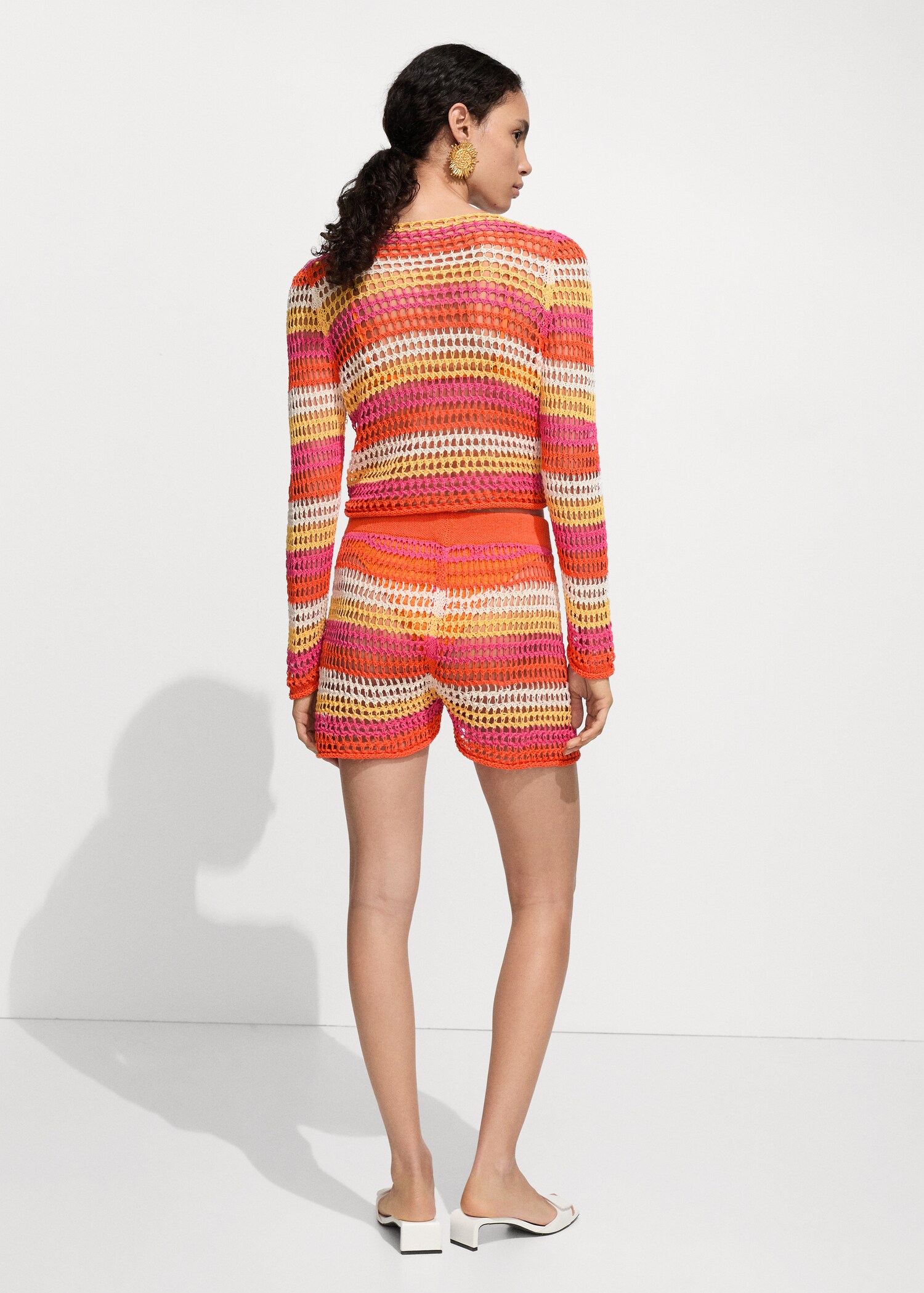 Shorts crochet combinado - Reverso del artículo