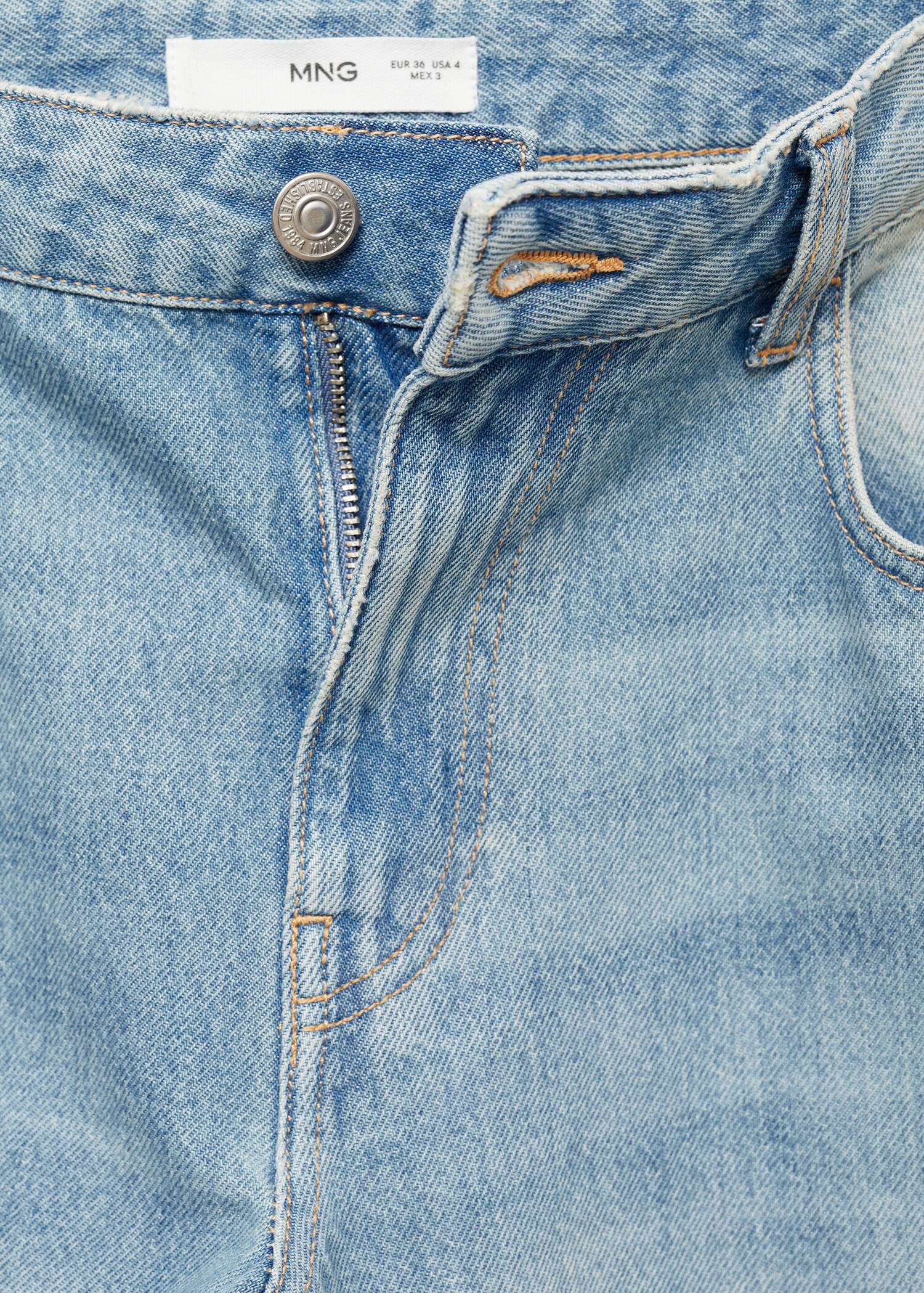 Turned-up straight jeans - Details of the article 8