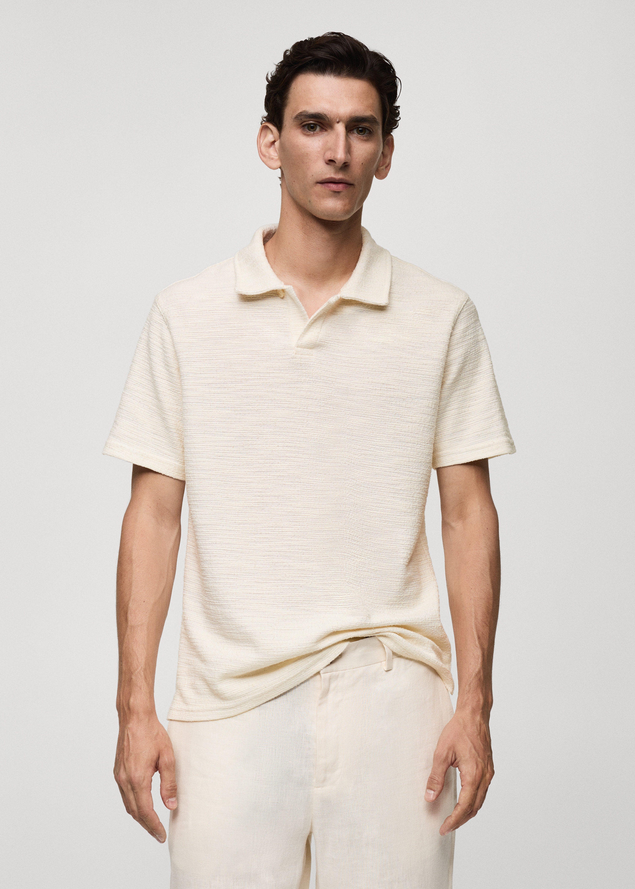 Textured Polo Top Textured Polo Top