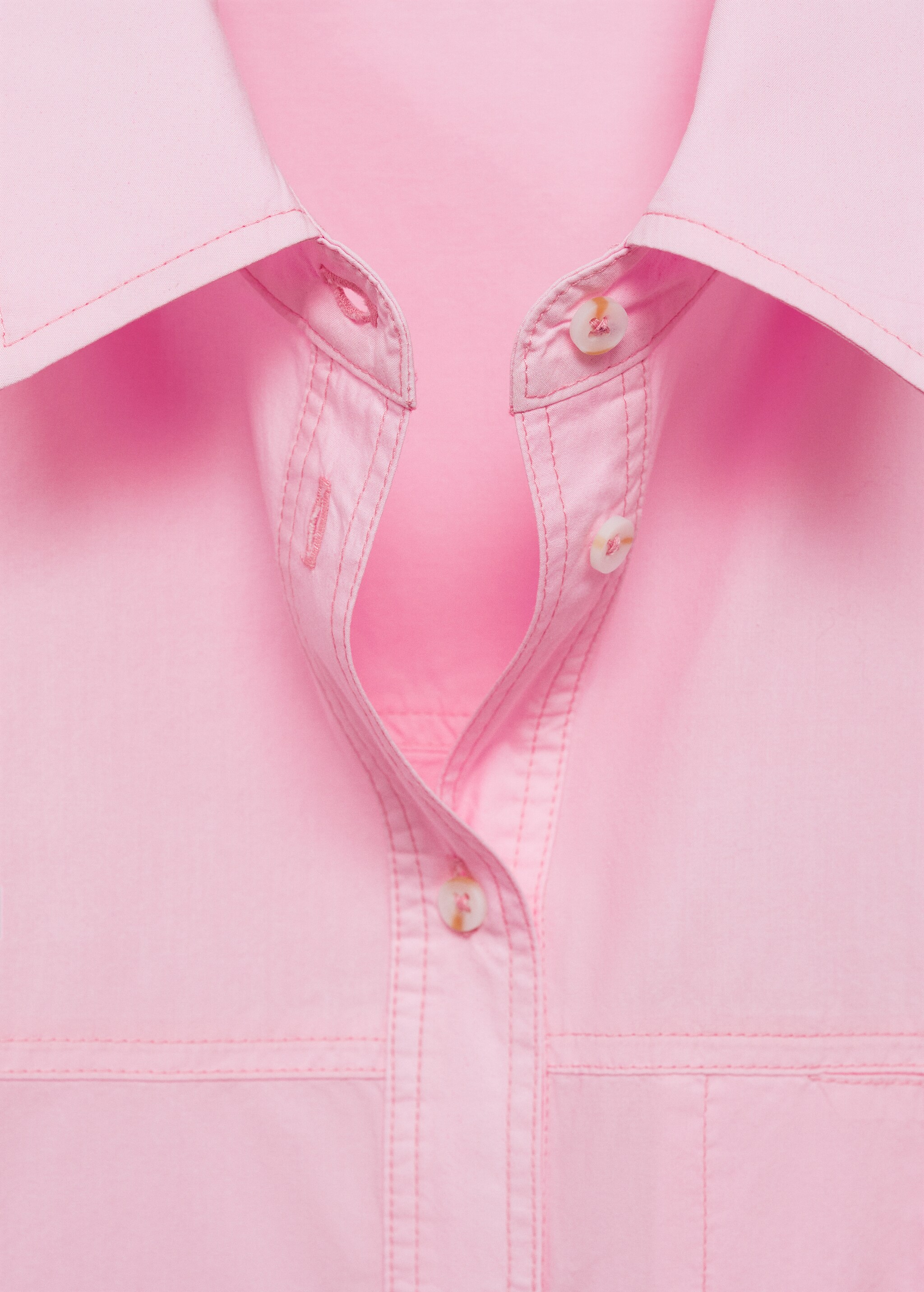 Camisa algodón botón decorativo - Detalle del artículo 8