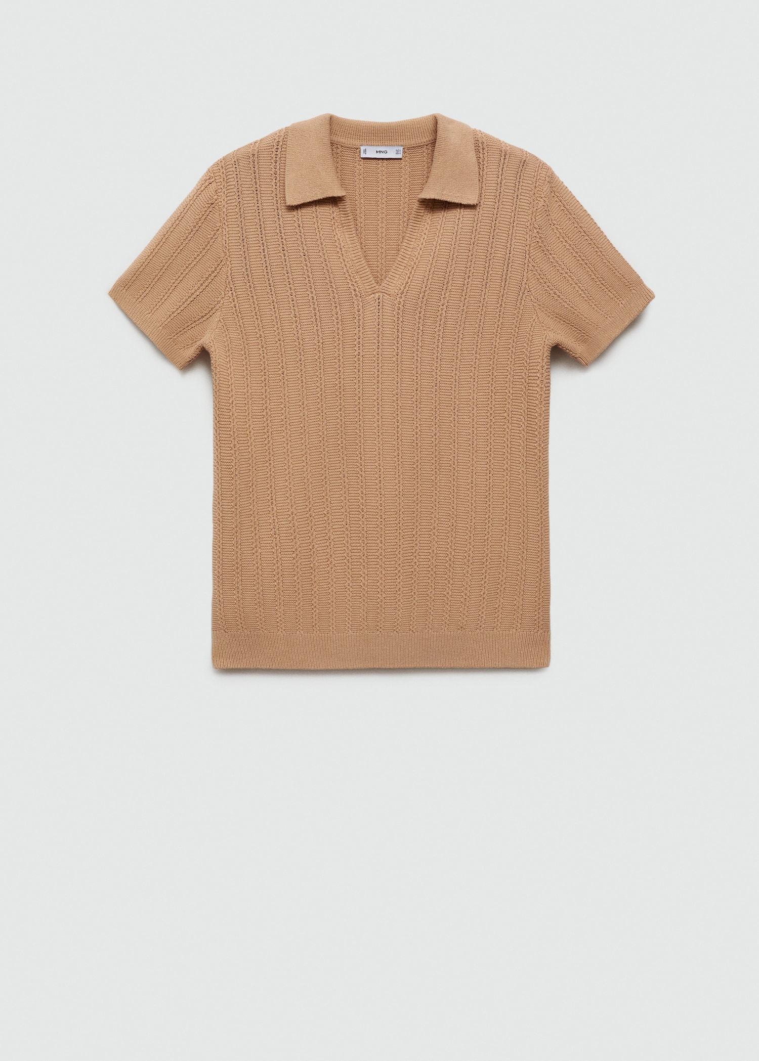 Polo coton maille torsadée - Article sans modèle
