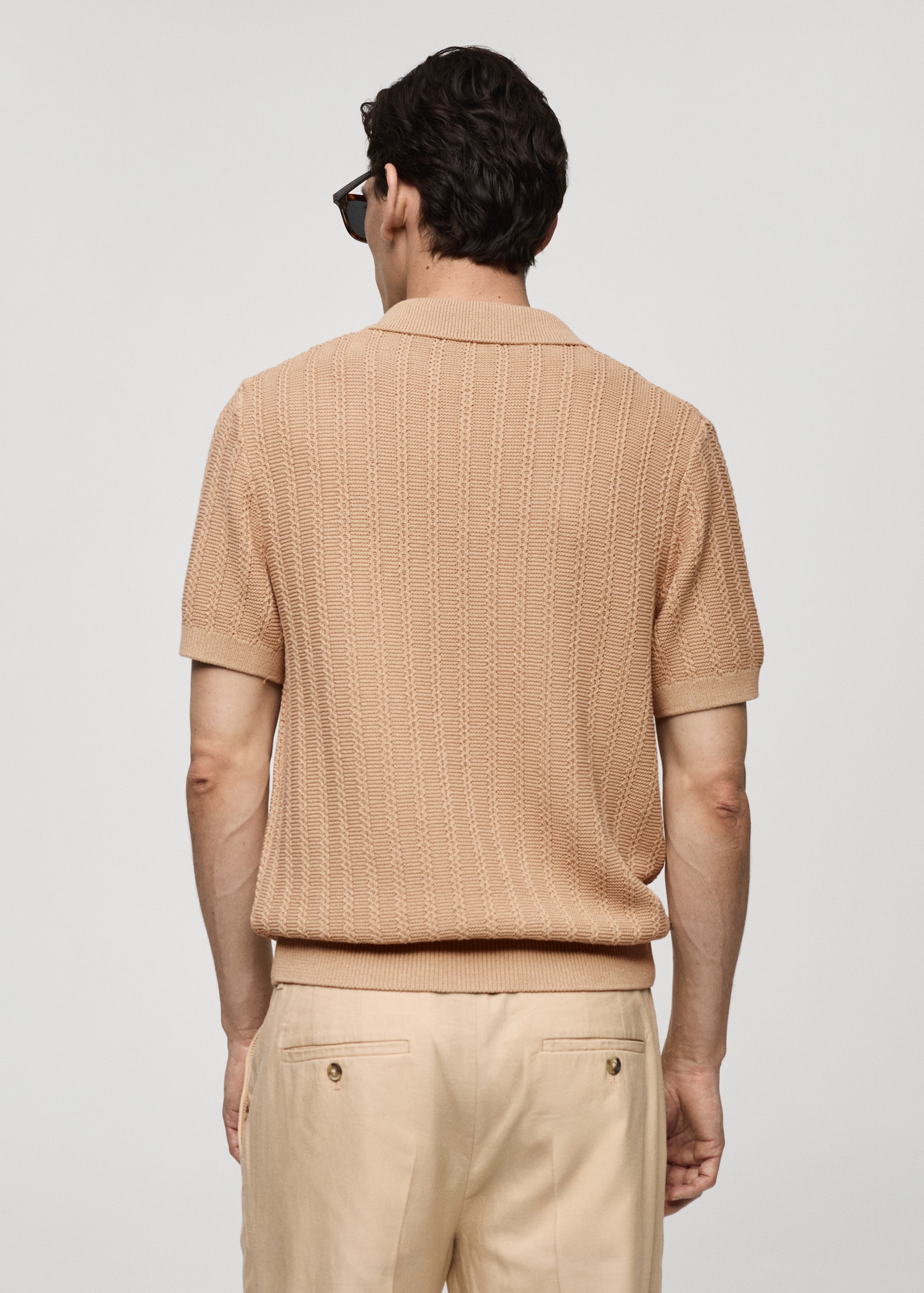 Polo coton maille torsadée - Verso de l’article