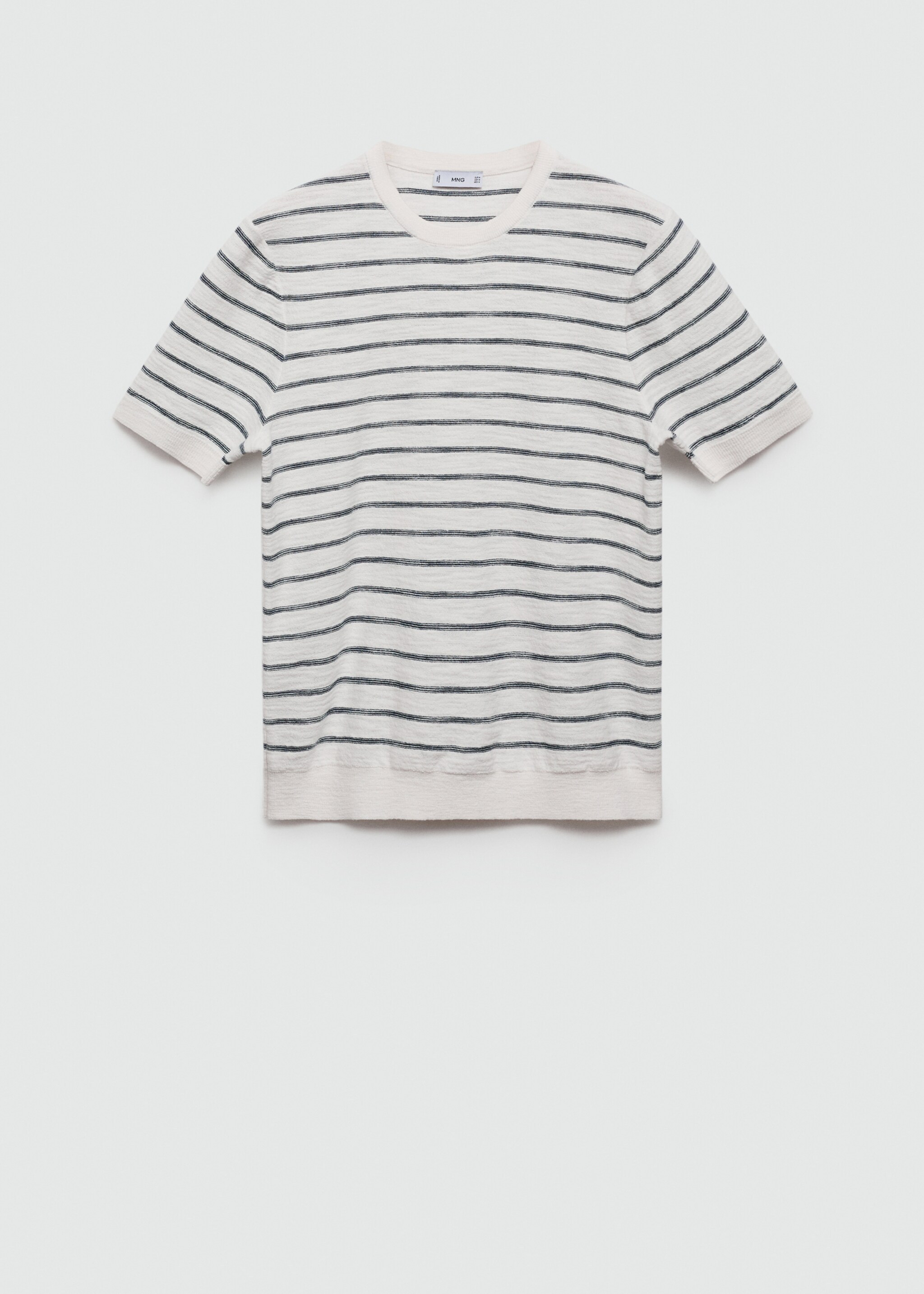 Striped knit cotton t-shirt - Article without model