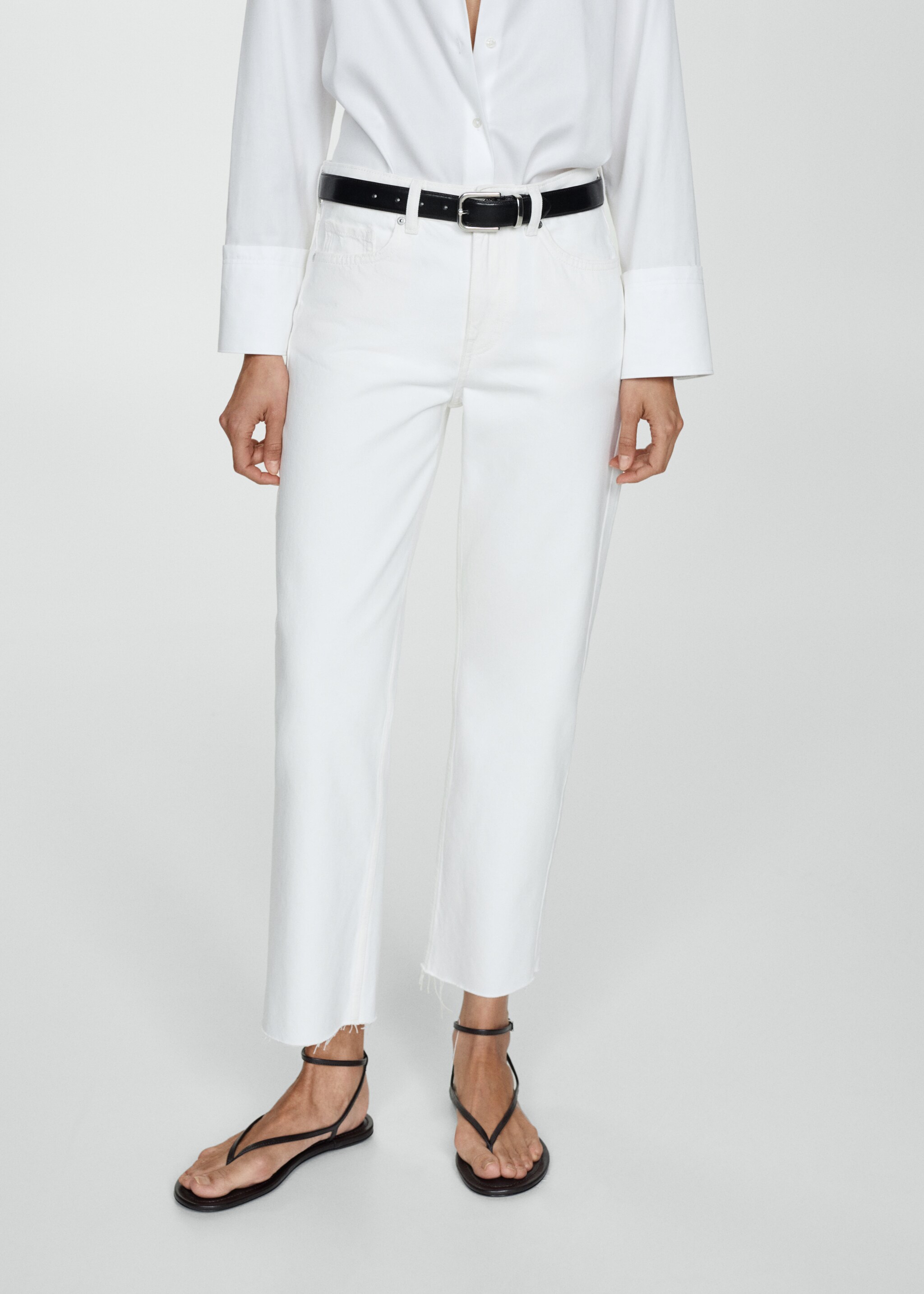 Blanca straight-fit cropped jeans - Medium plane