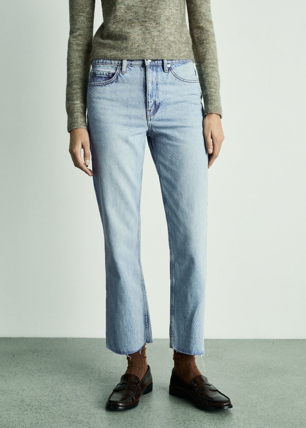 Blanca straight-fit cropped jeans
