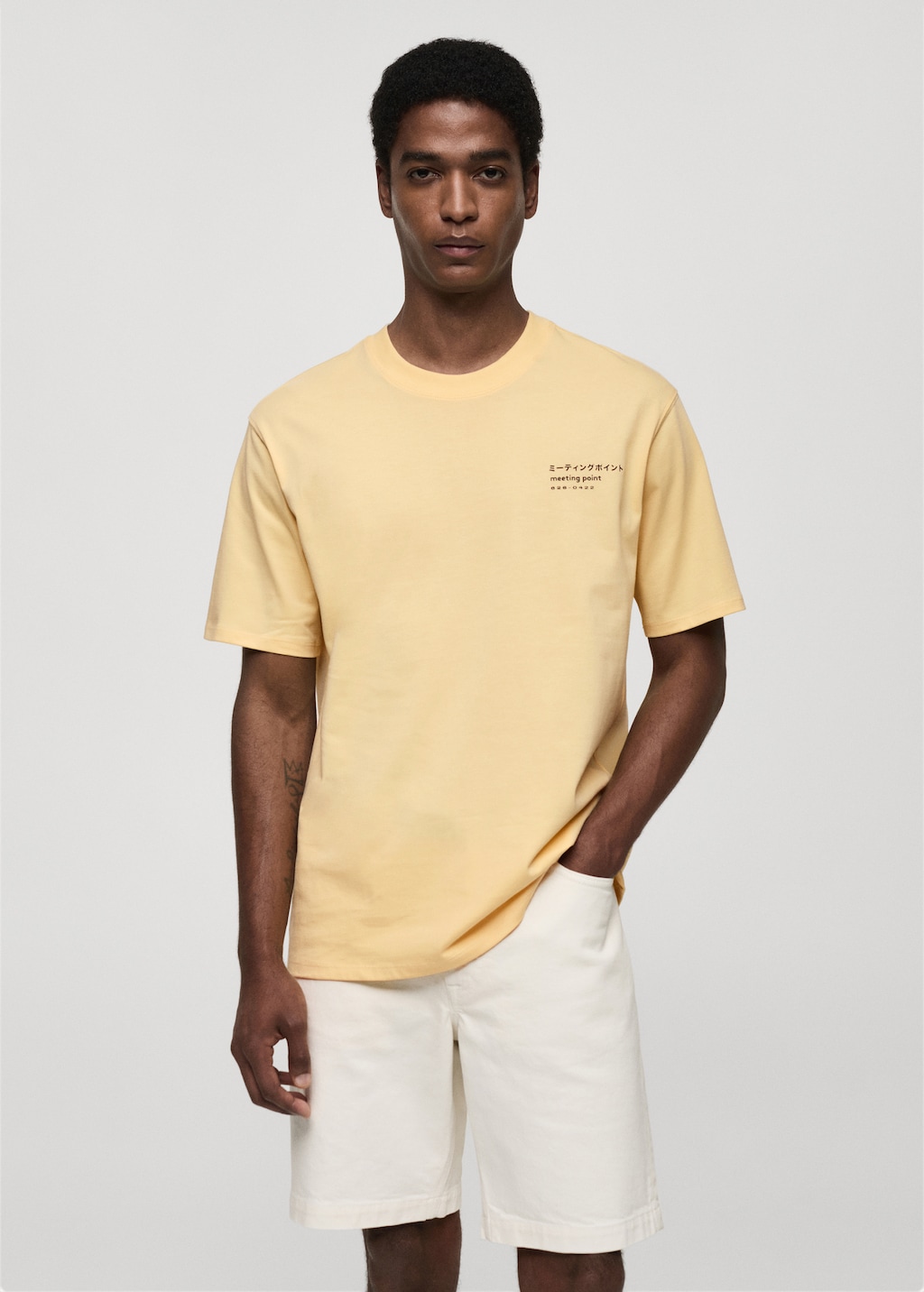 Mango Bedrucktes Baumwoll-T-Shirt