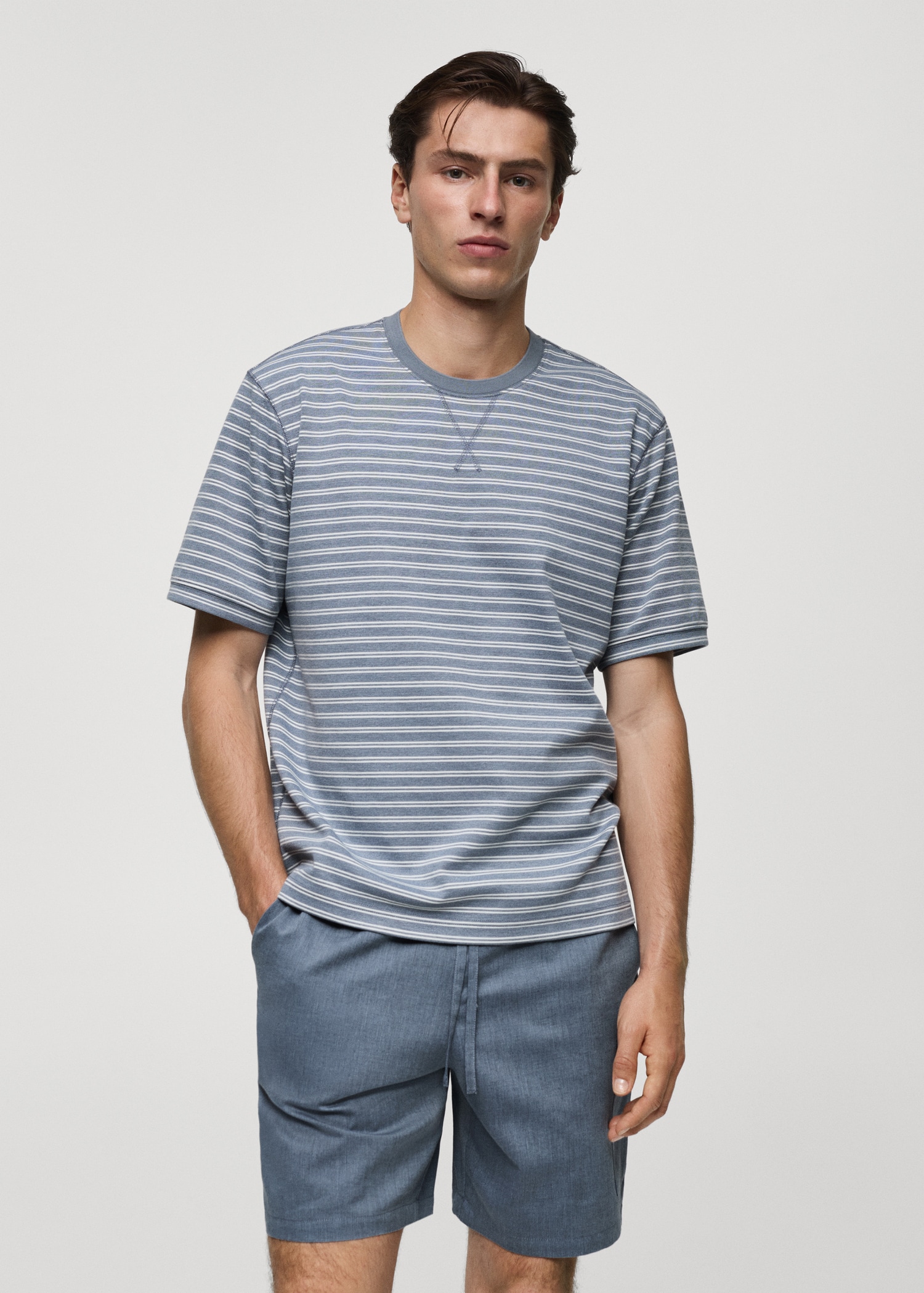 Striped cotton pyjama pack - Medium plane