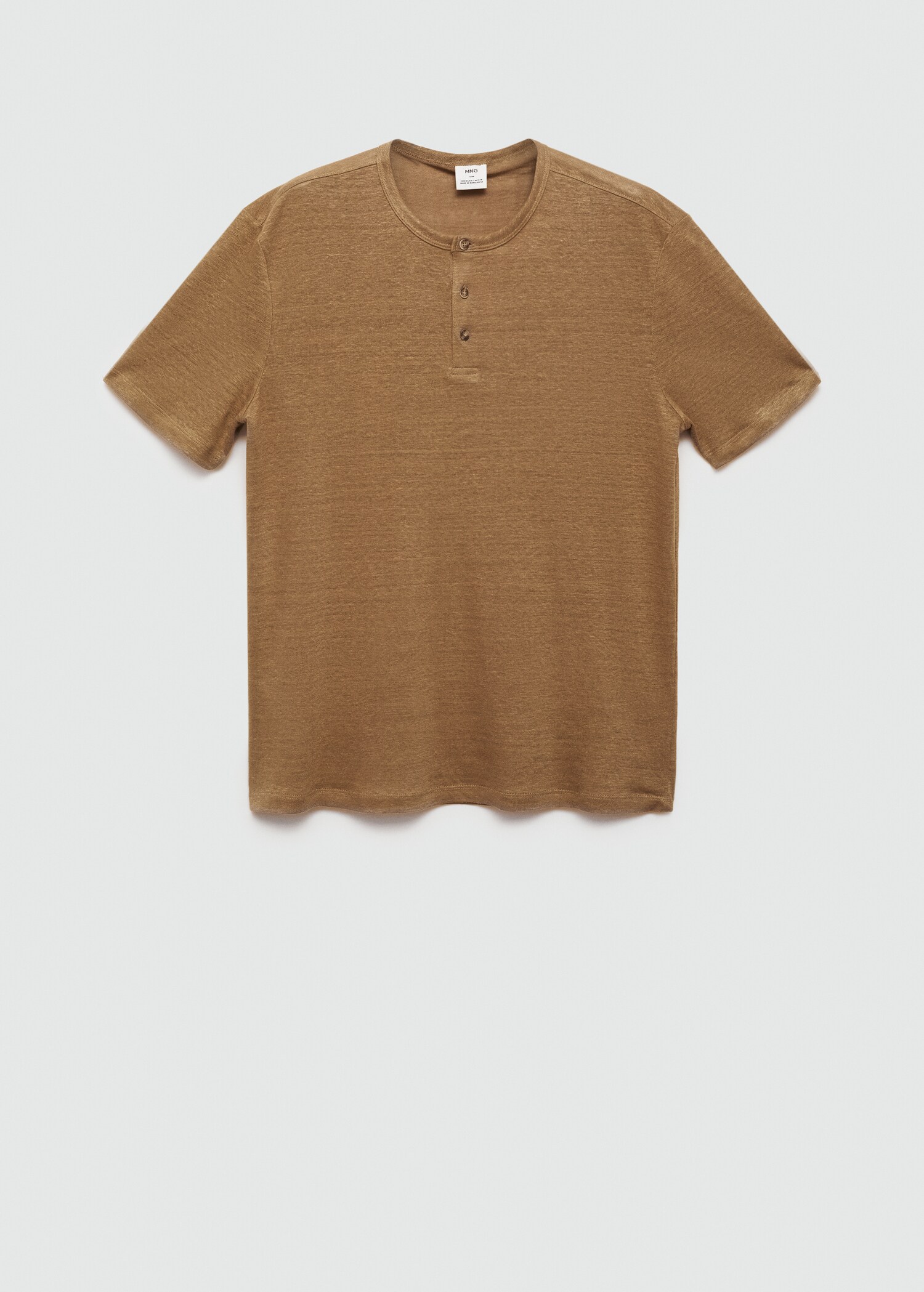 T-shirt slim-fit mélange de lin - Article sans modèle