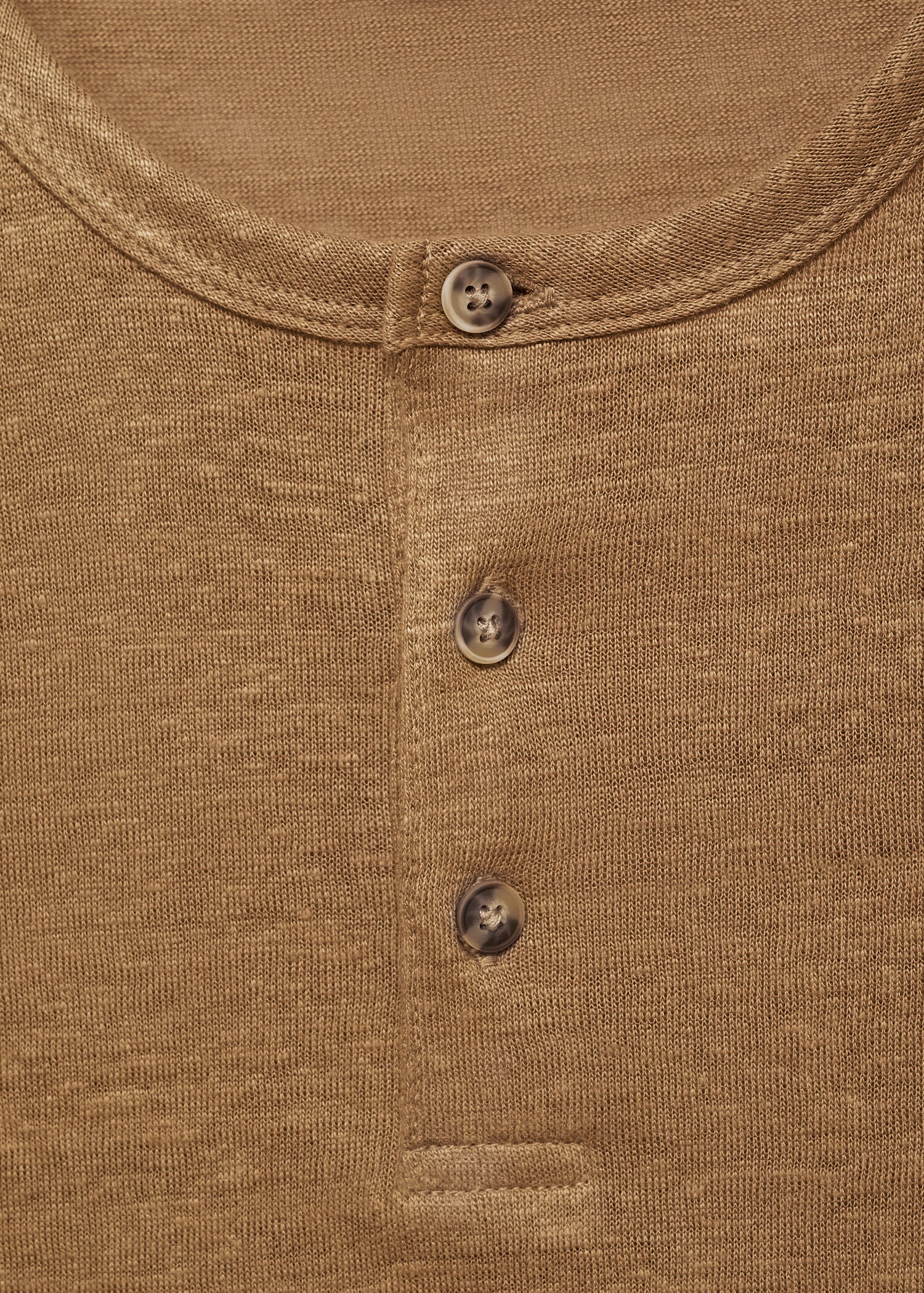 T-shirt slim-fit mélange de lin - Détail de l'article 8