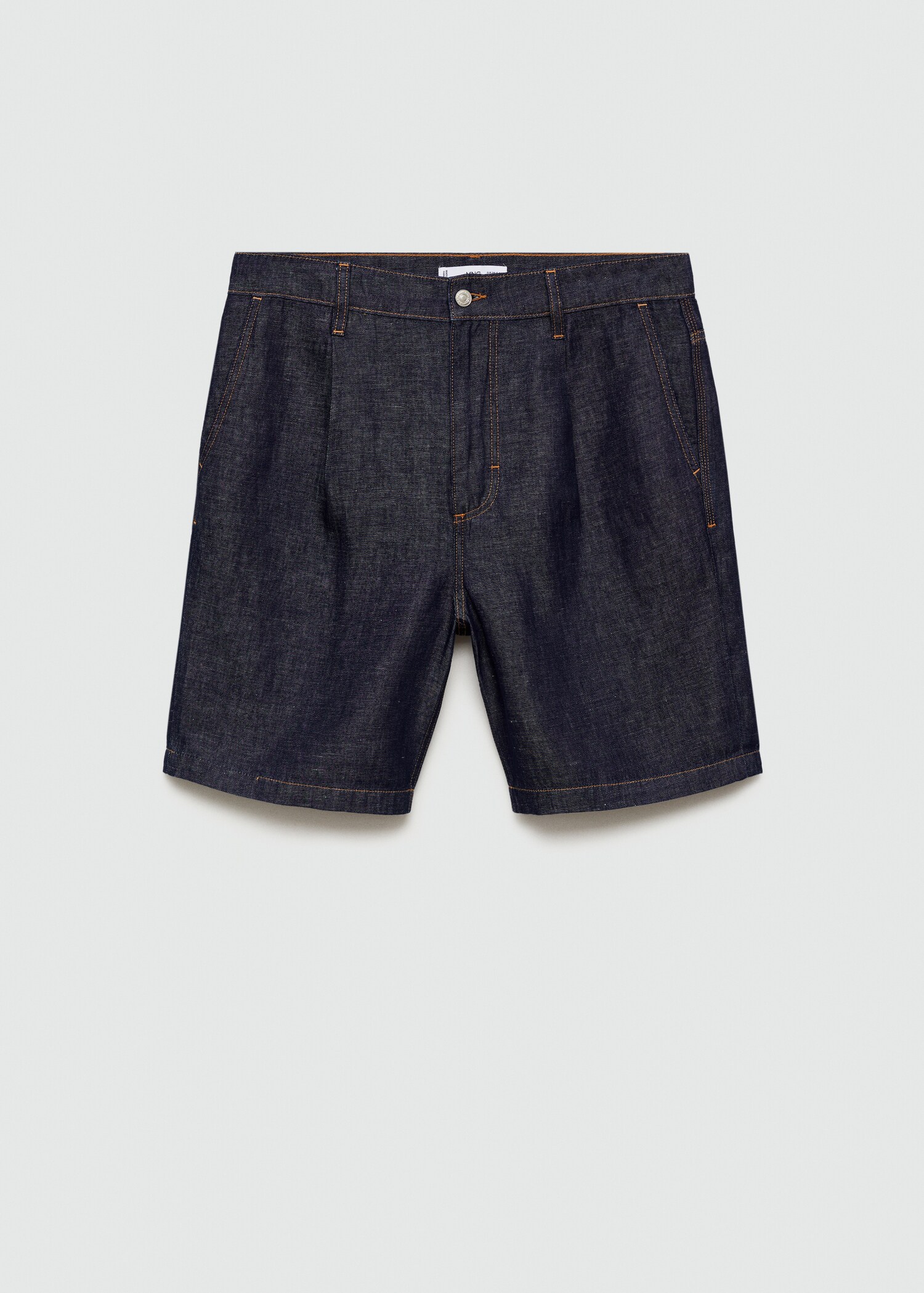 100% cotton denim-effect bermuda shorts - Article without model