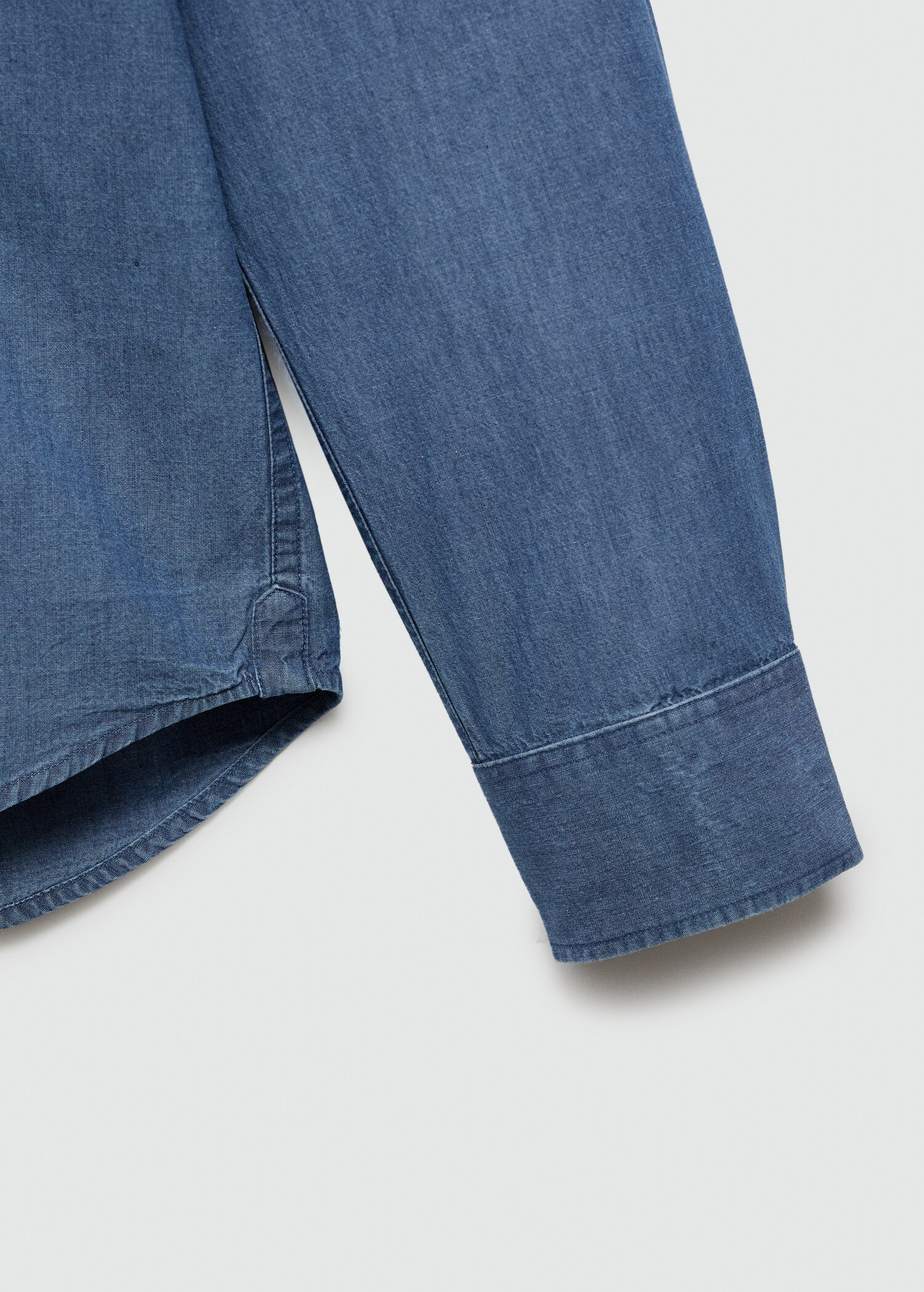 100% cotton chambray polo shirt - Details of the article 0