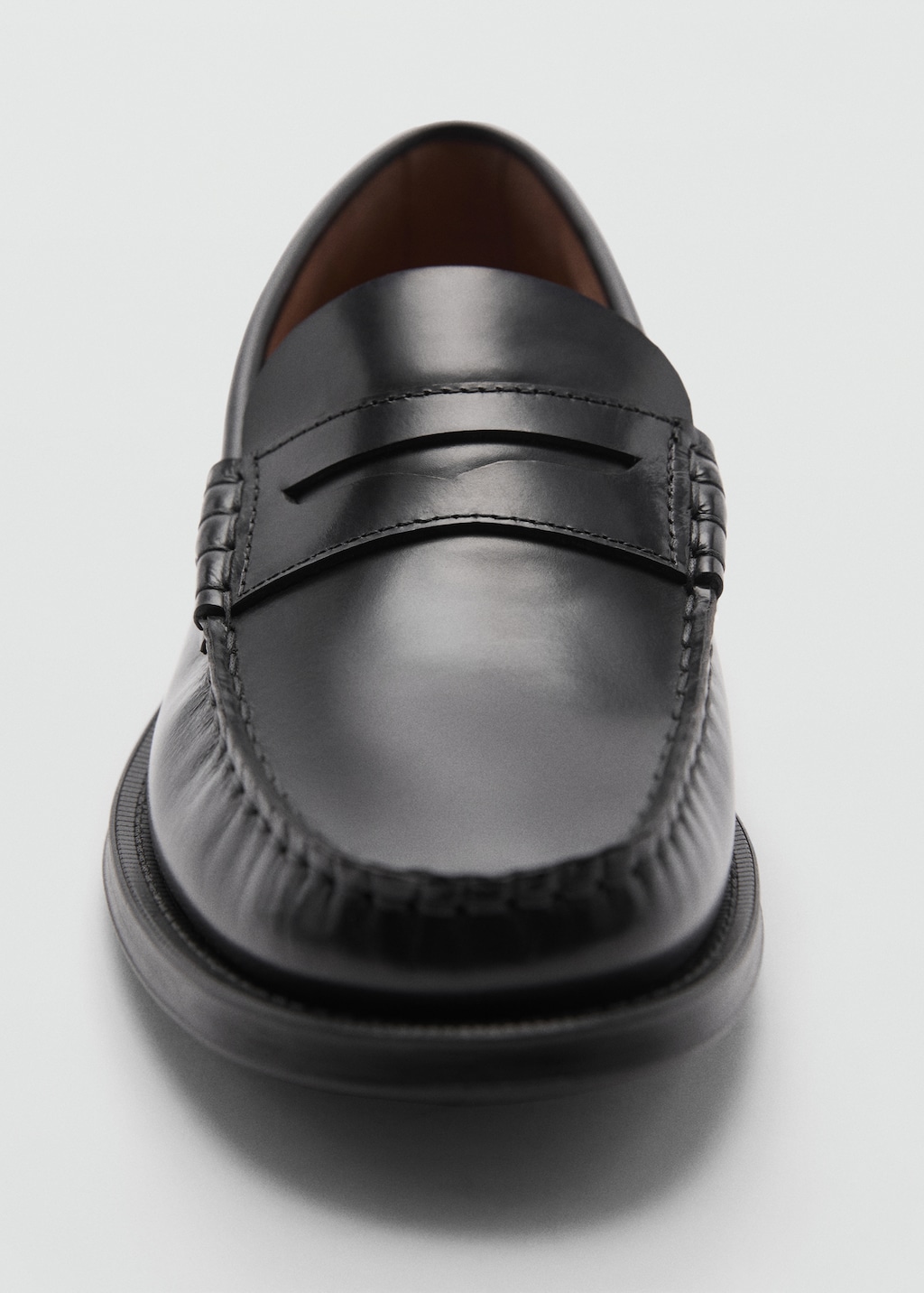 Aged leather loafers Men MANGO Saudi Arabia