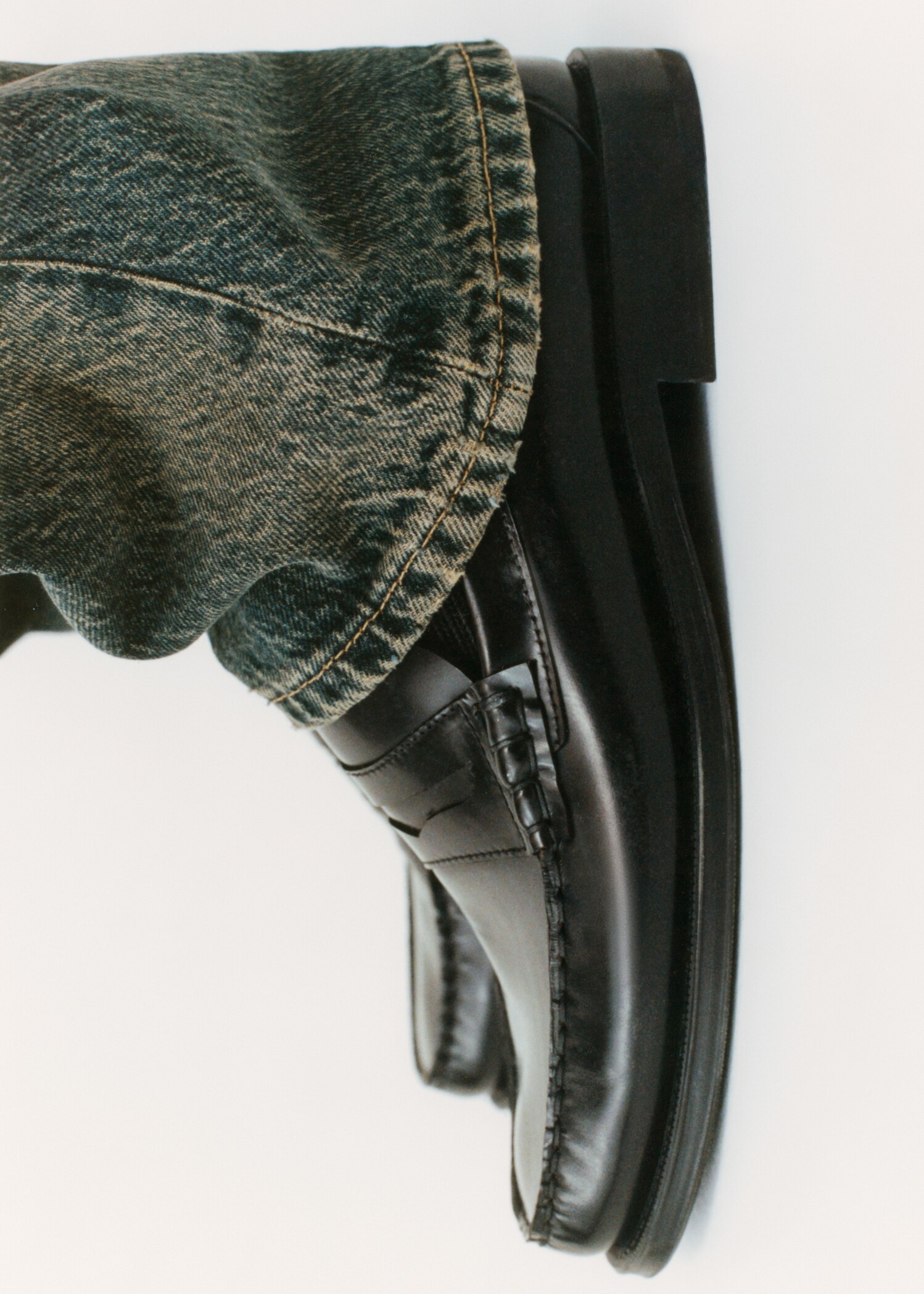 Aged-leather loafers - Details of the article 9