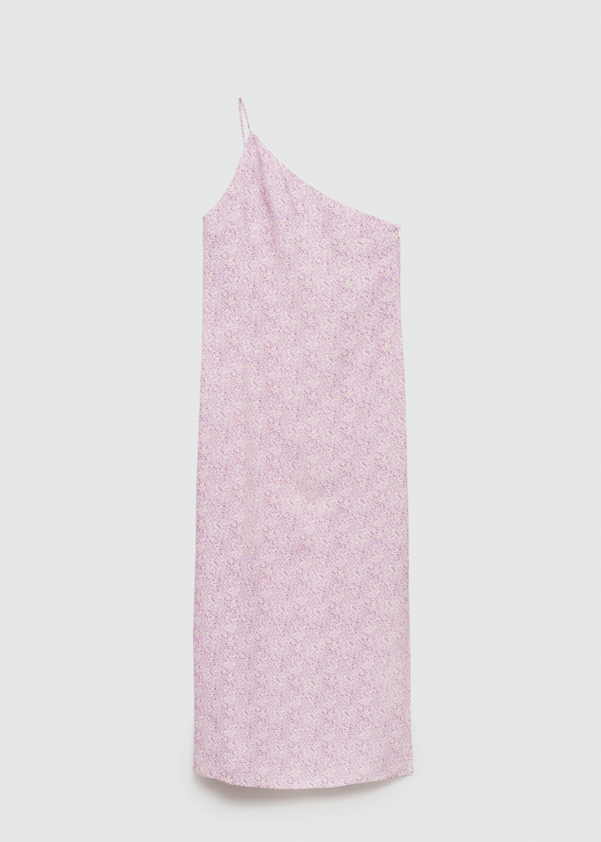 Vestido asimétrico estampado - Artículo sin modelo, Lila. Ref: 77050640-00.