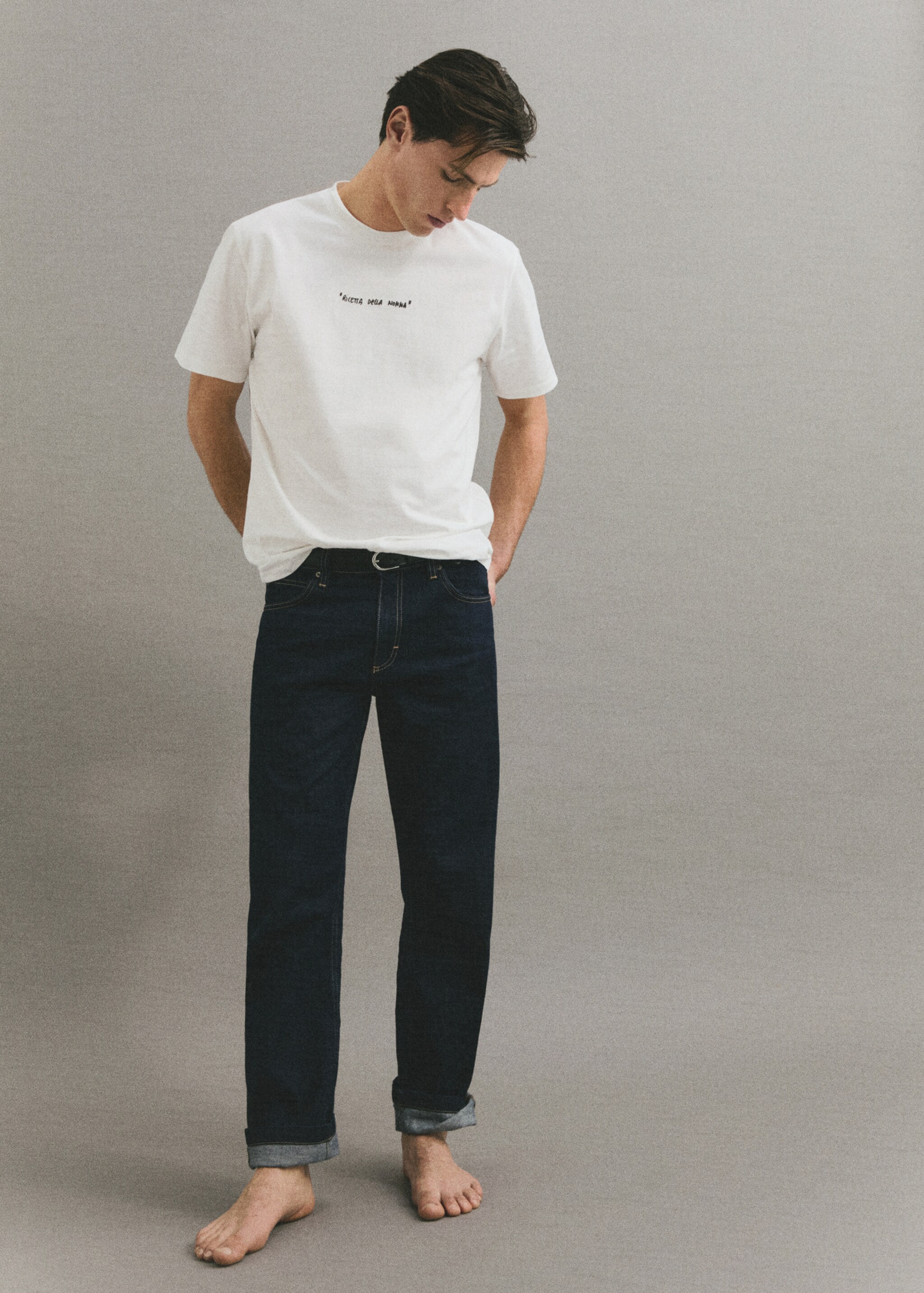 Regular fit printed cotton t-shirt - Details of the article 3