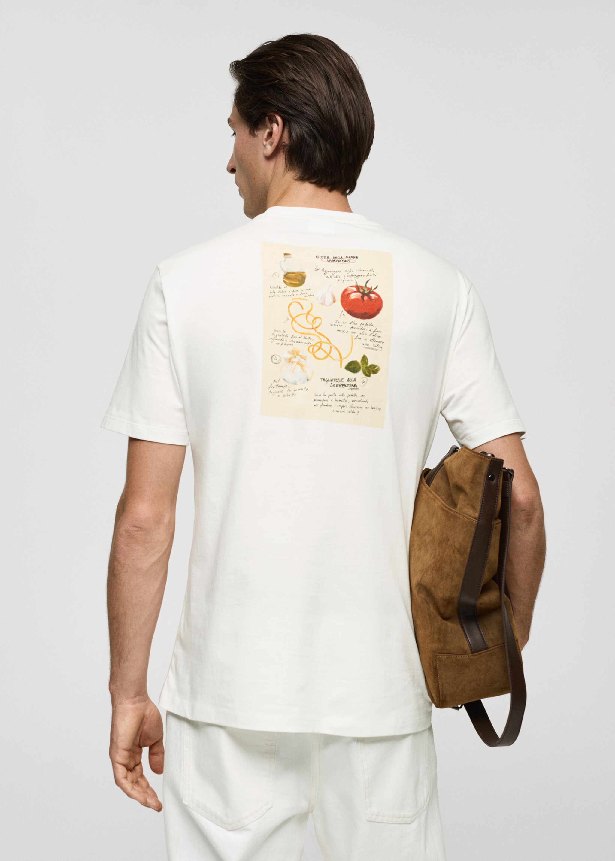 Regular fit printed cotton t-shirt - Reverse of the article