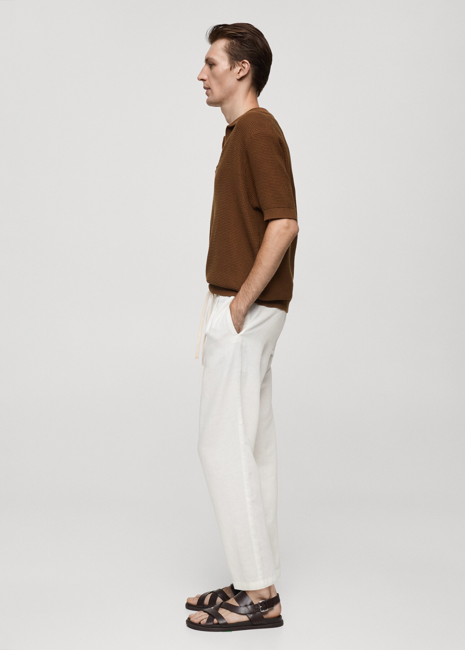 Pantalon slim fit lin cordon - Détail de l'article 2