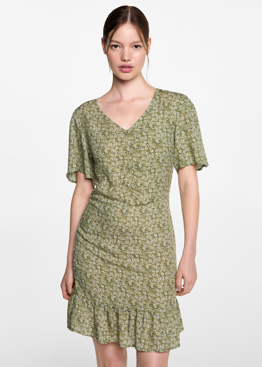 Mango Florales Kleid mit Rüschen