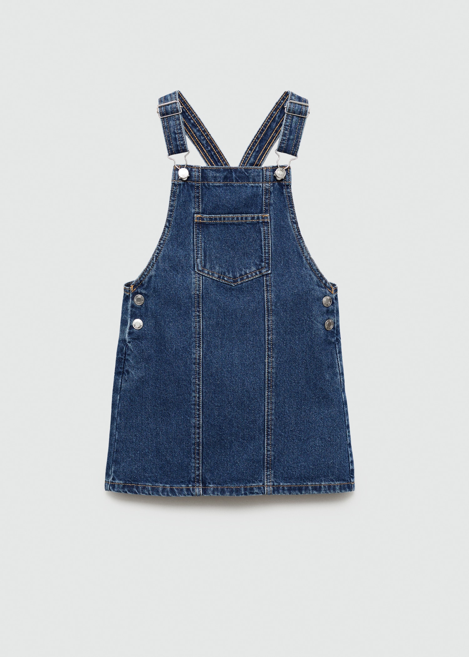 Robe chasuble courte en jean - Article sans modèle