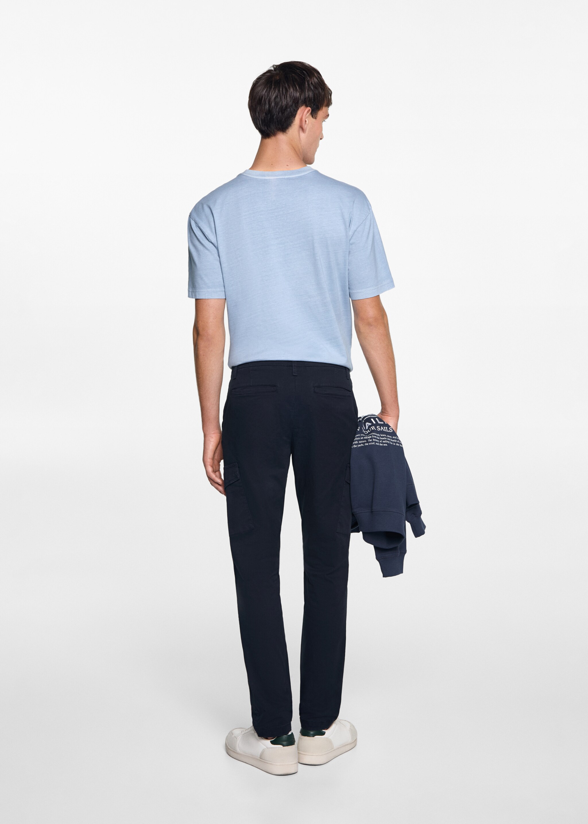 Cotton cargo trousers - Reverse of the article