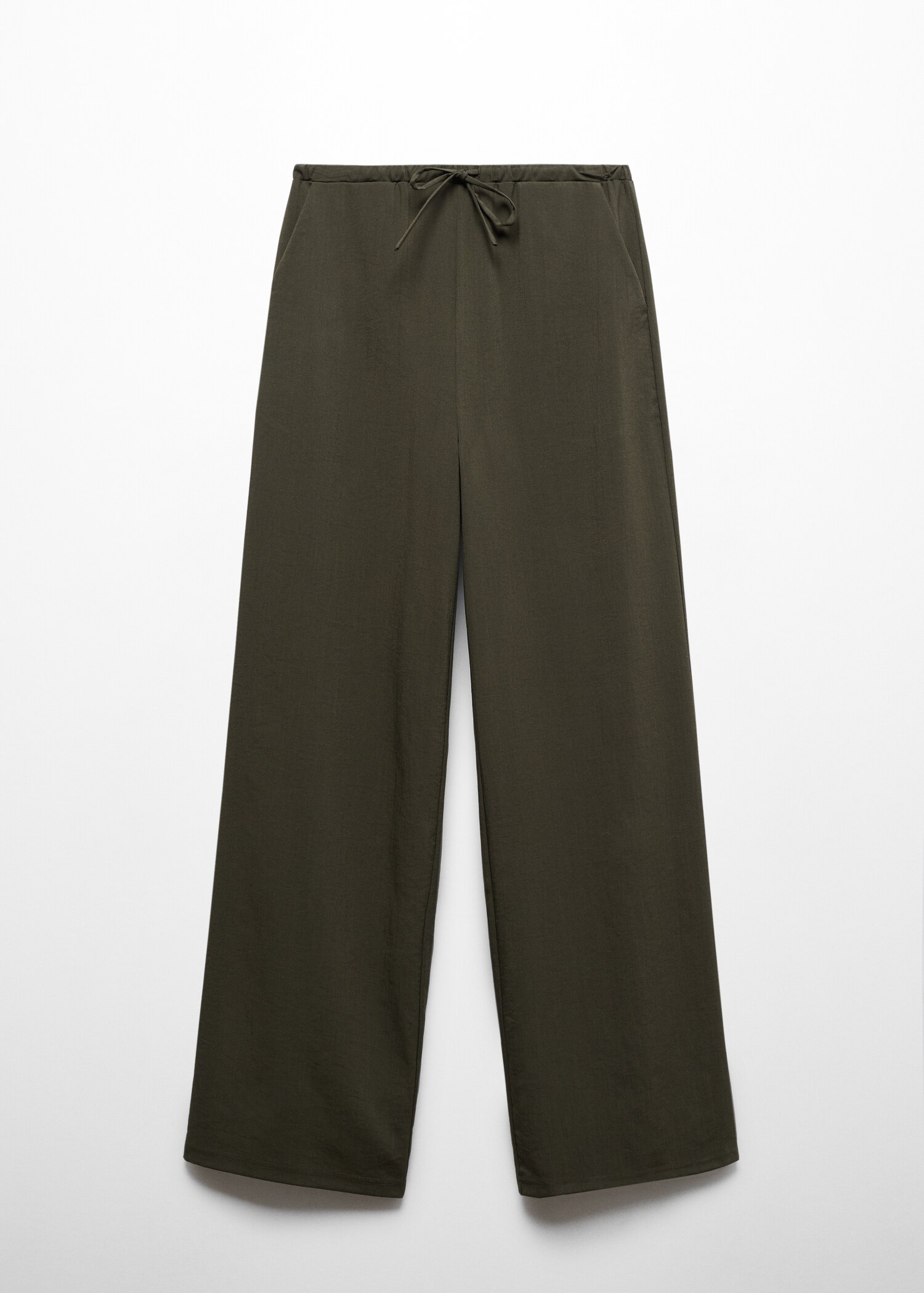 Straight-fit trousers with elastic waist - Article without model