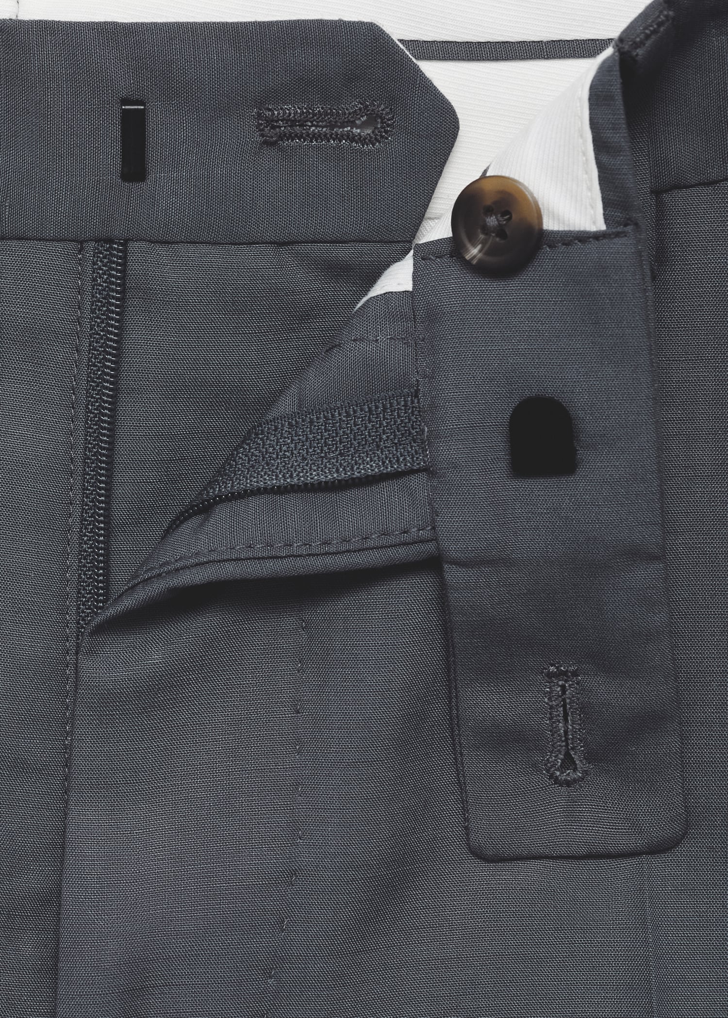 Pantalón traje slim fit mezcla lino - Detalle del artículo 0