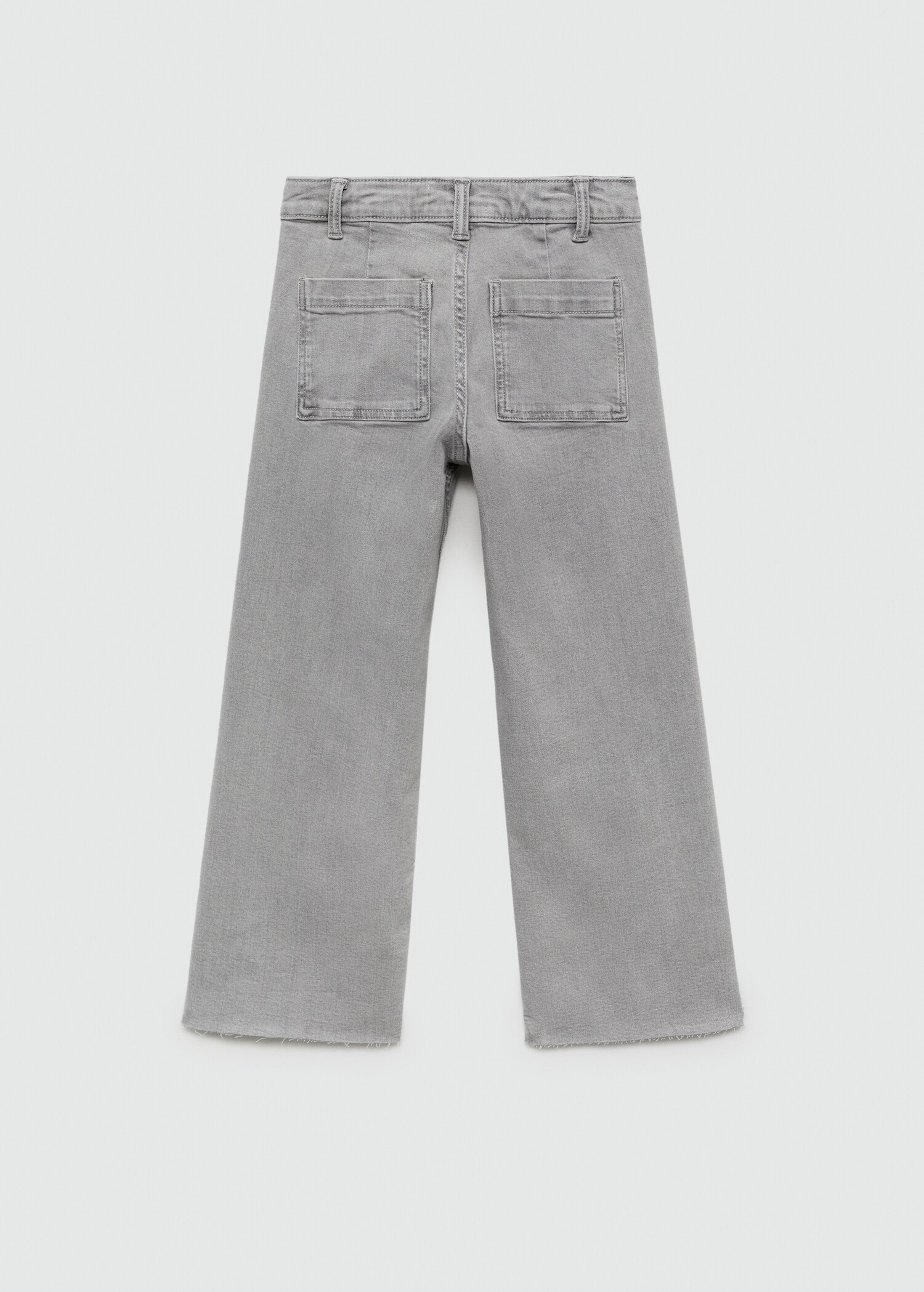 Jeans culotte bajo deshilachado - Reverso del artículo