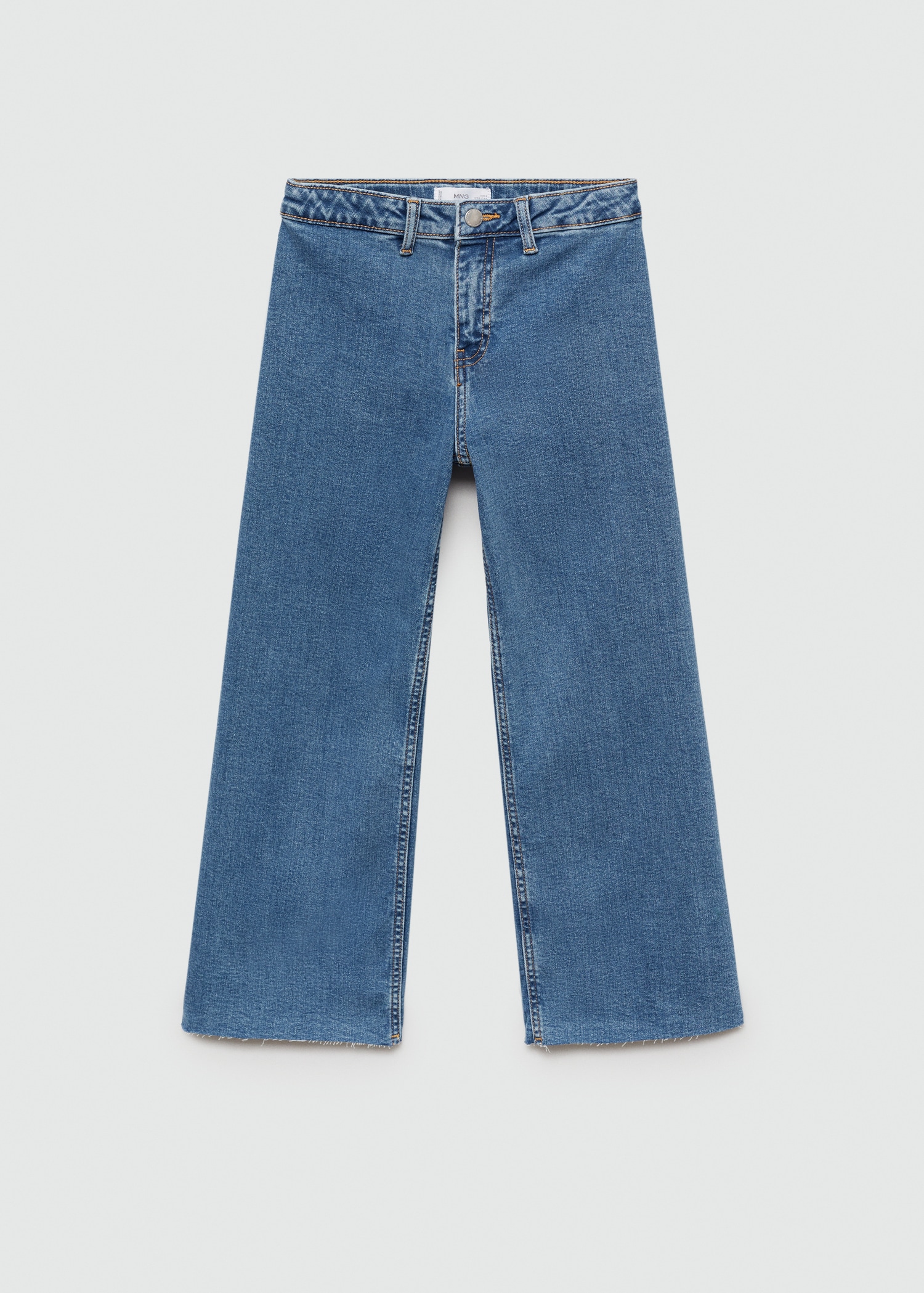 Jeans culotte bajo deshilachado - Artículo sin modelo