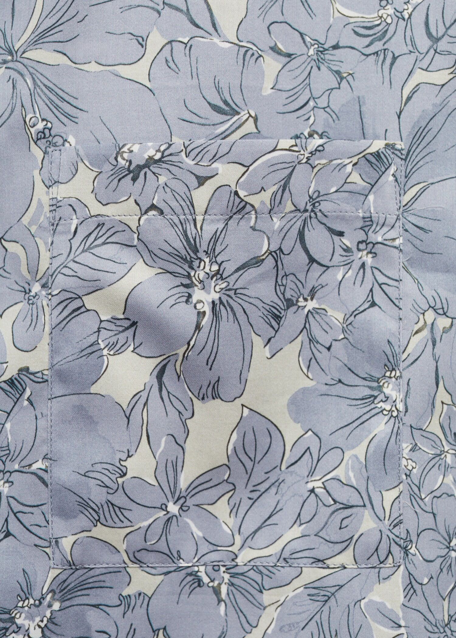 100% cotton floral-print shirt - Details of the article 0