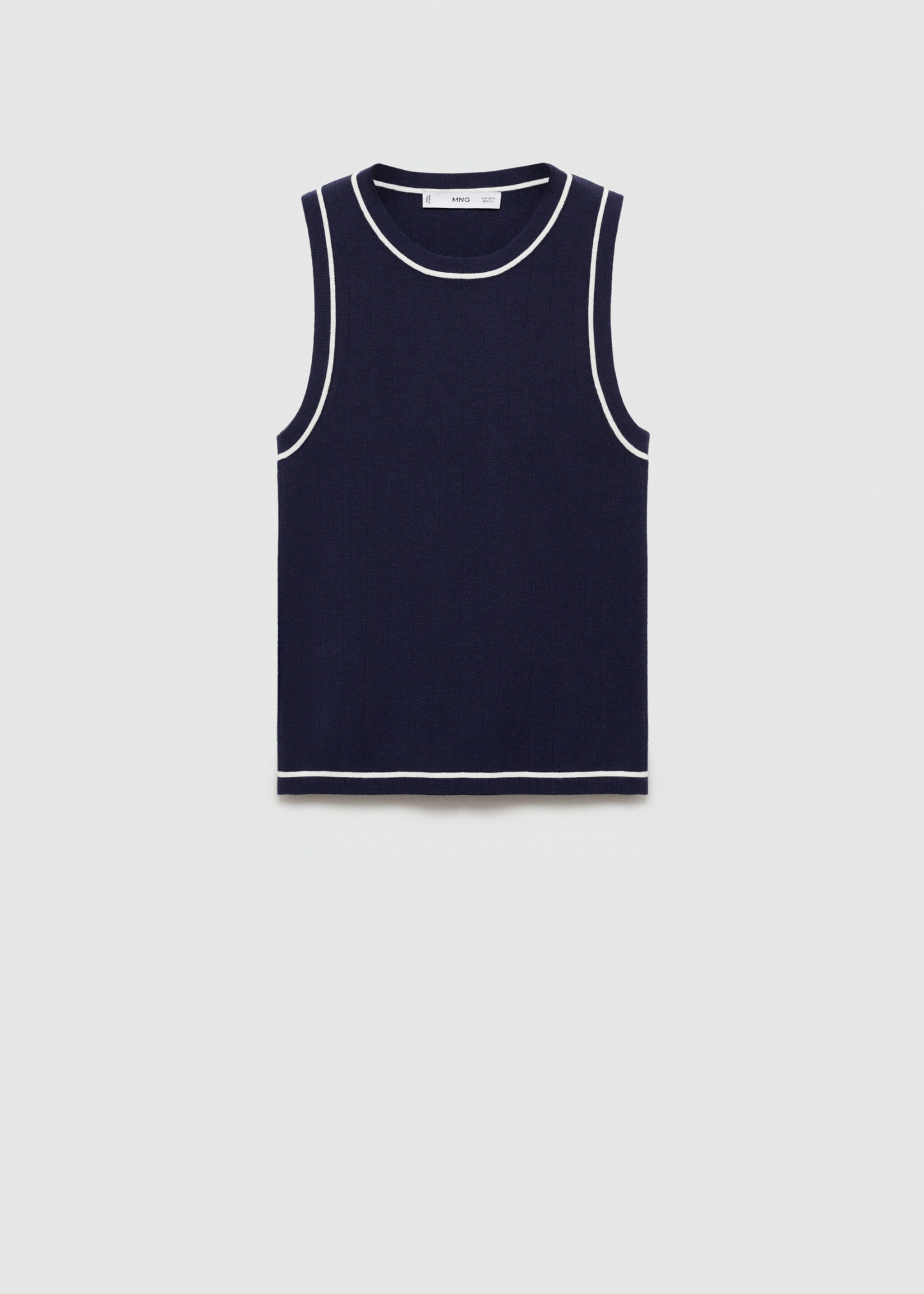 Knitted top with contrasting trim - Article without model