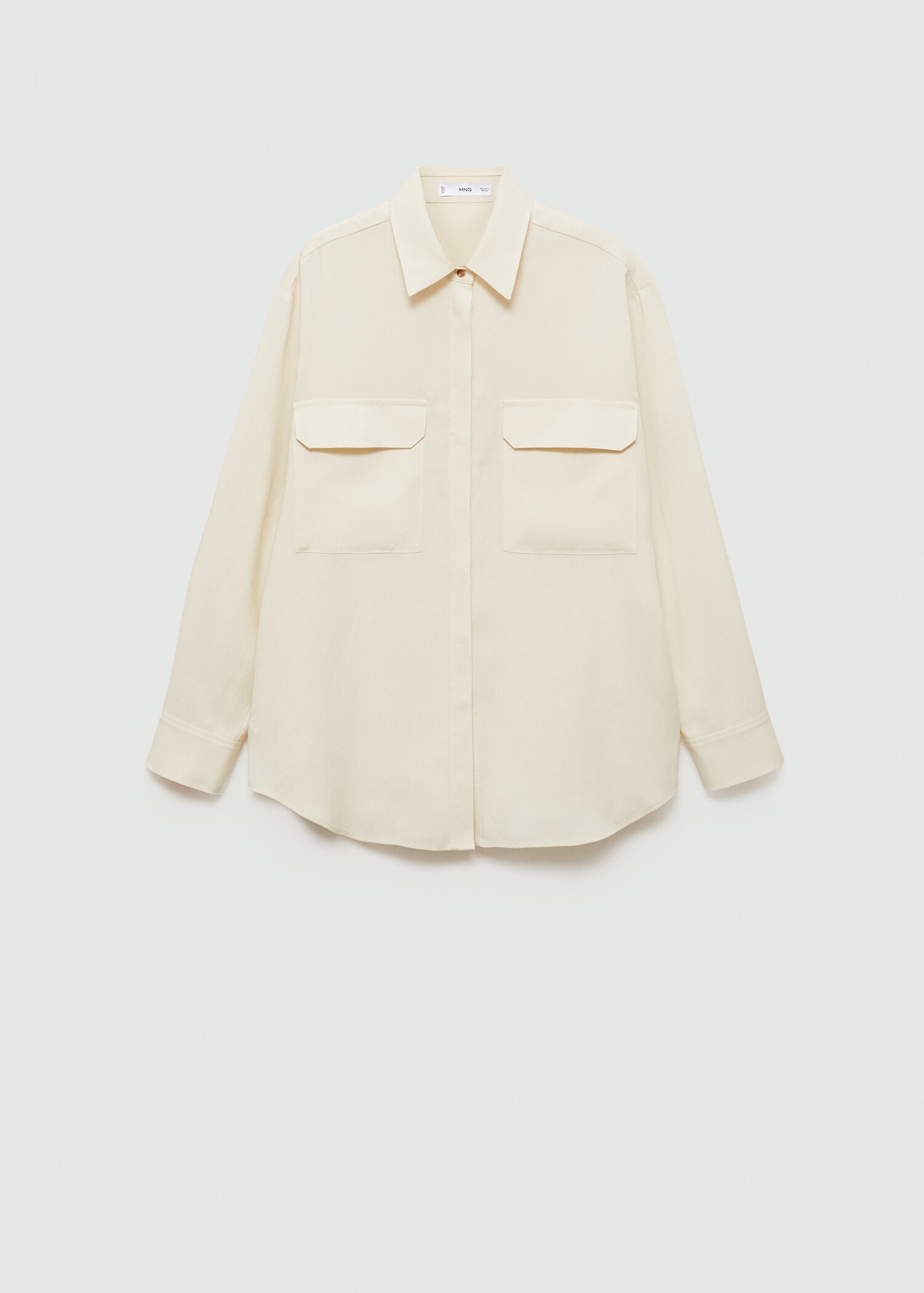 Oversized lyocell shirt - Article without model