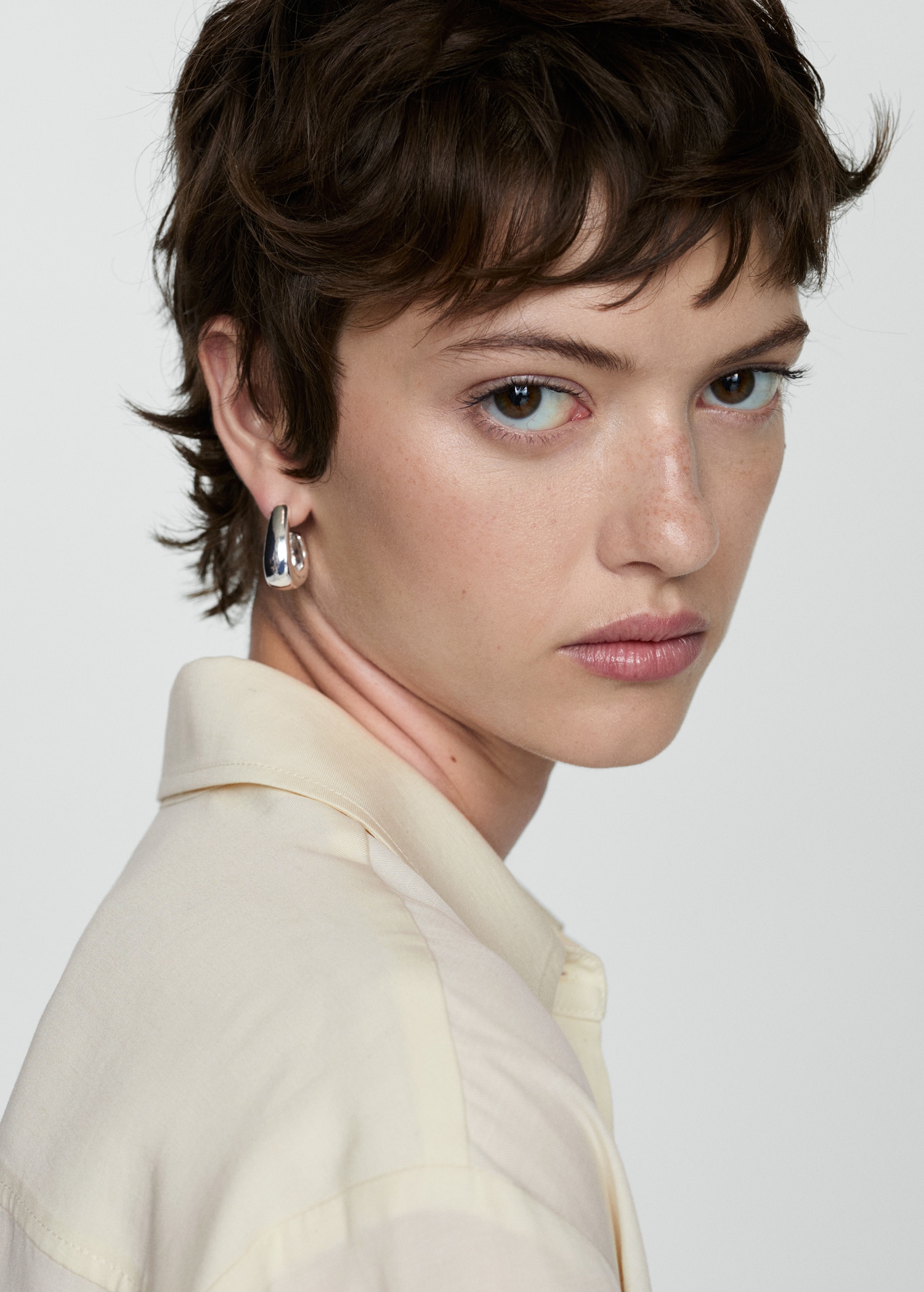 Oversized lyocell shirt - Details of the article 1