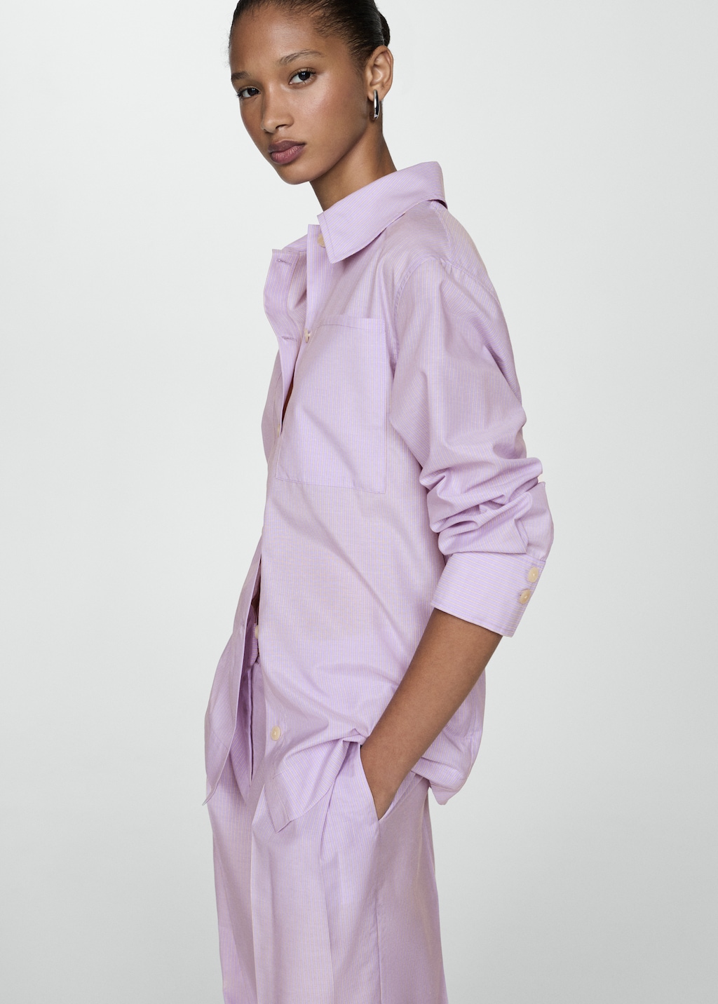 Chemise oversize a rayures Femme MANGO Gabon