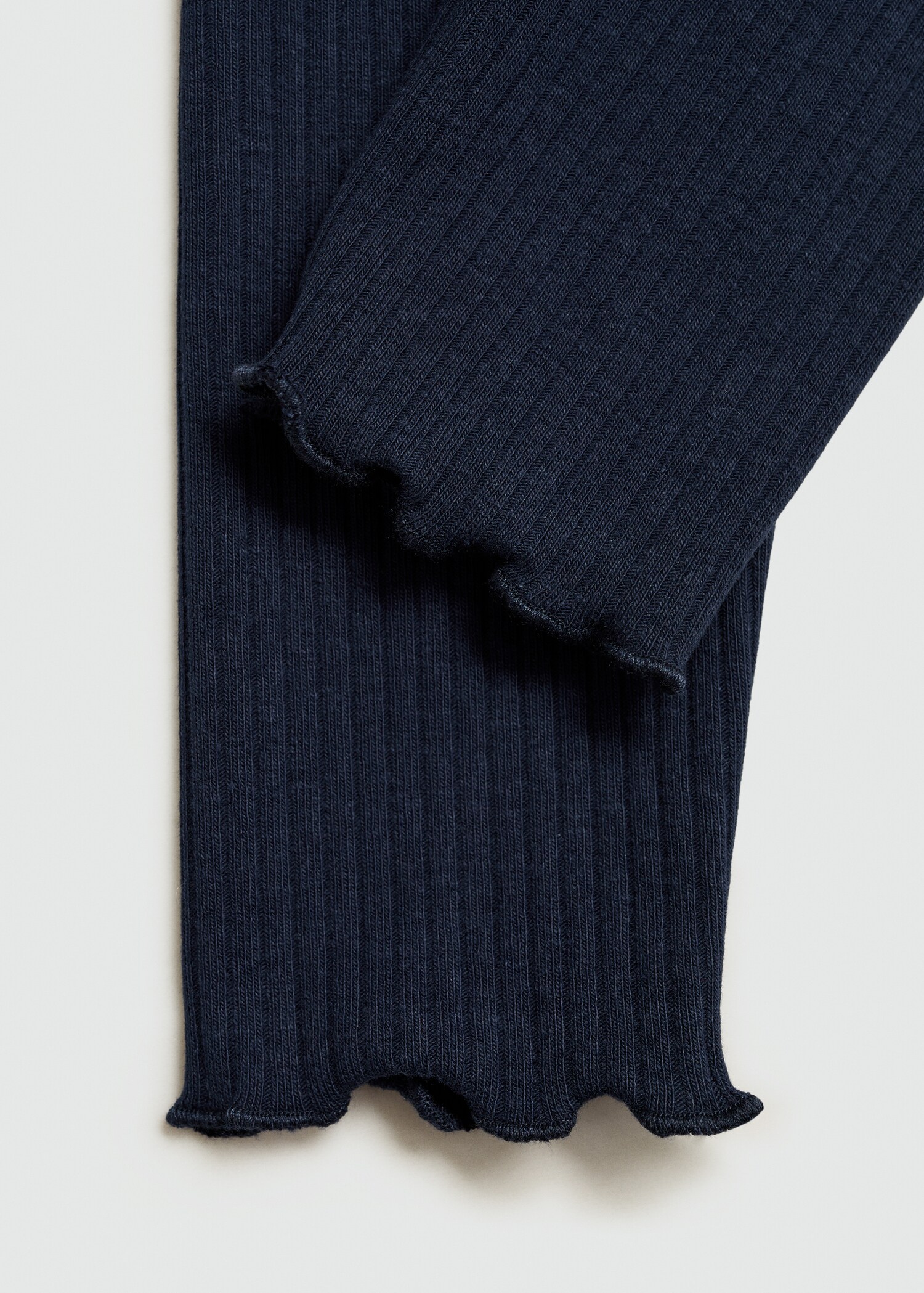 Cotton ribbed leggings - Details of the article 0