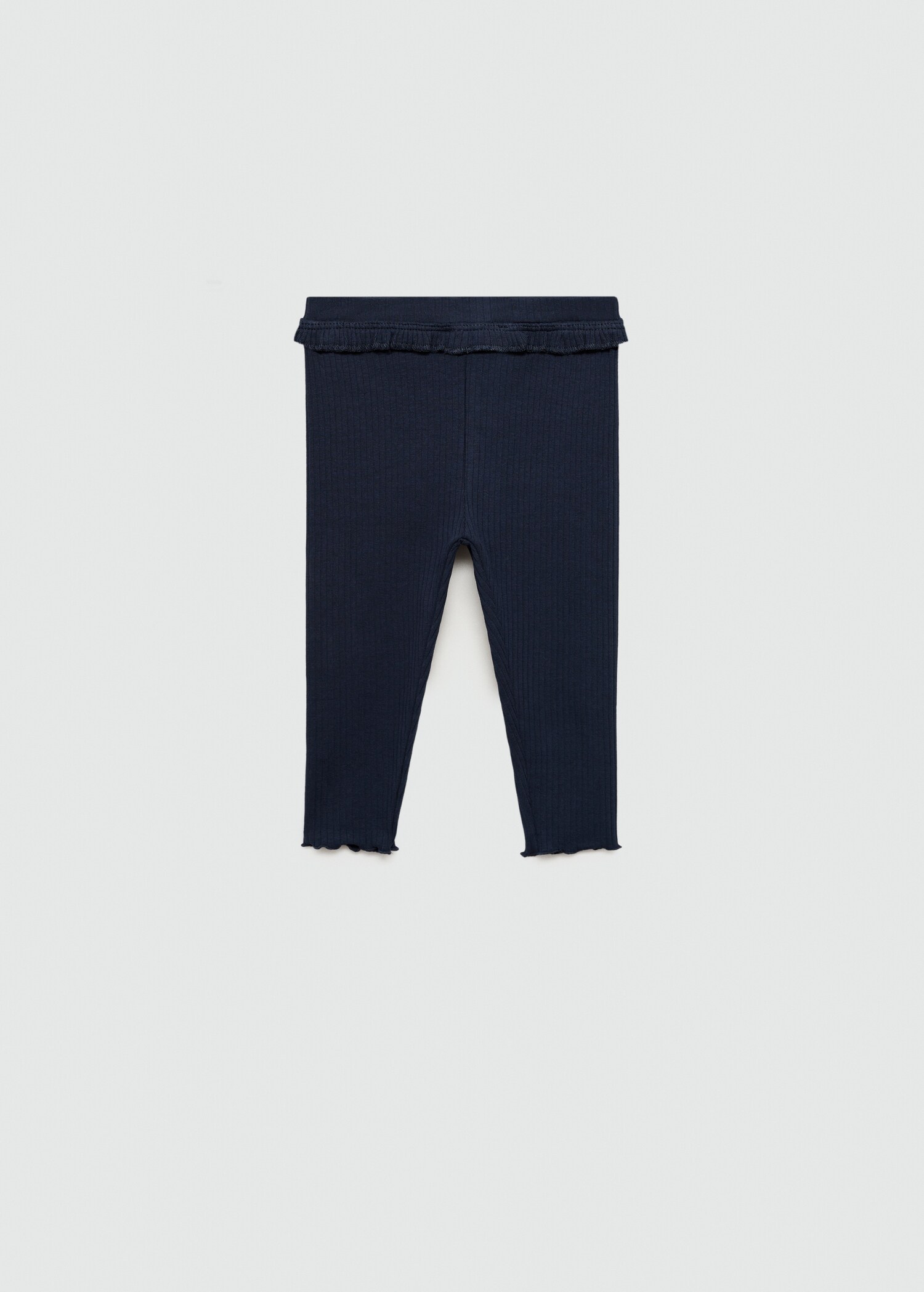 Cotton ribbed leggings - Reverse of the article