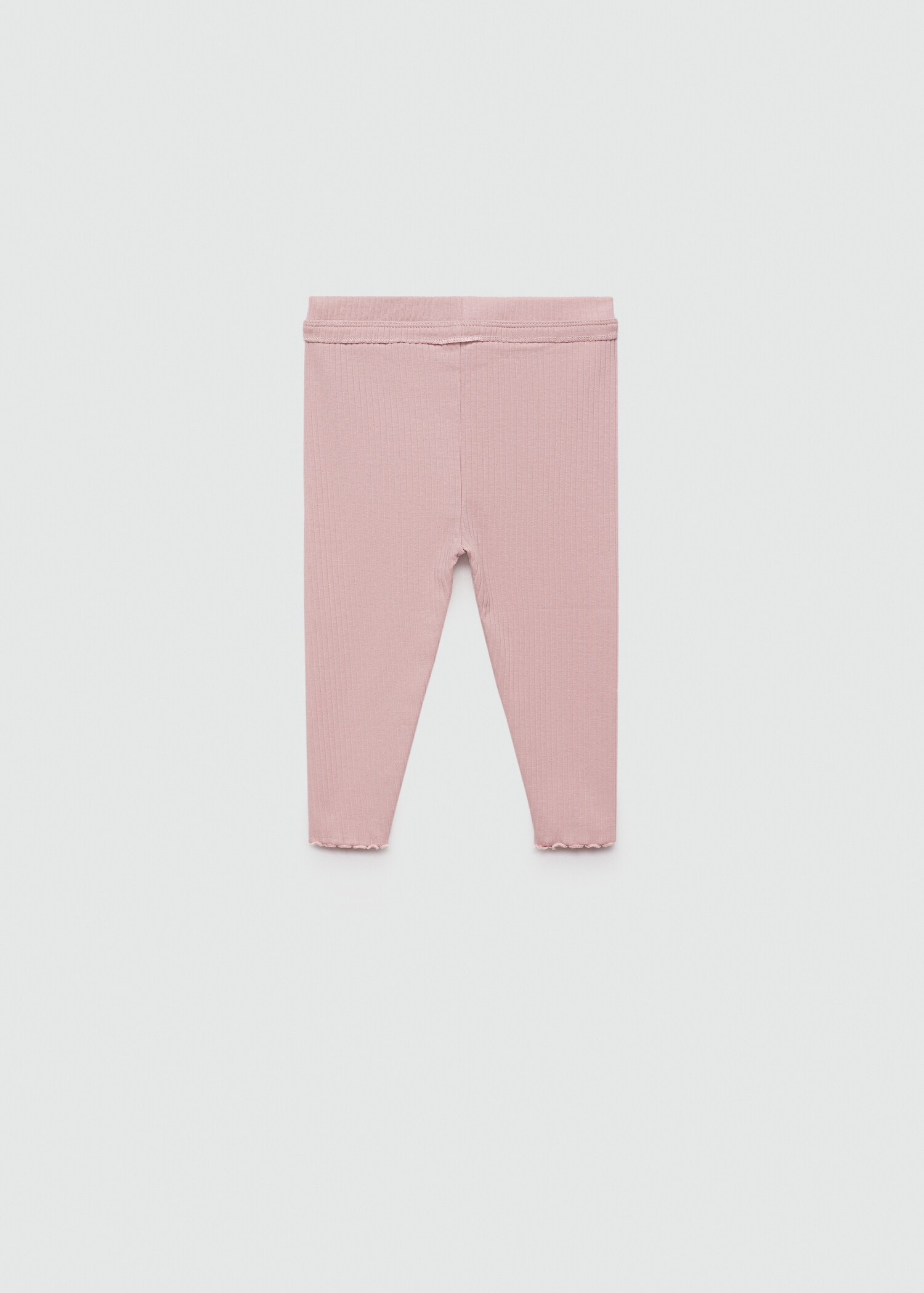 Cotton ribbed leggings - Reverse of the article