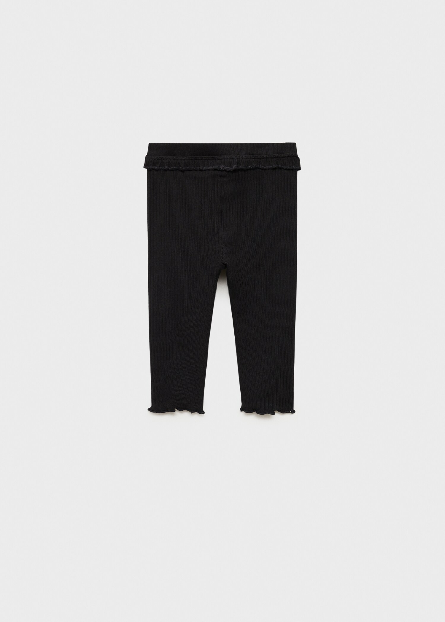 Cotton ribbed leggings - Reverse of the article