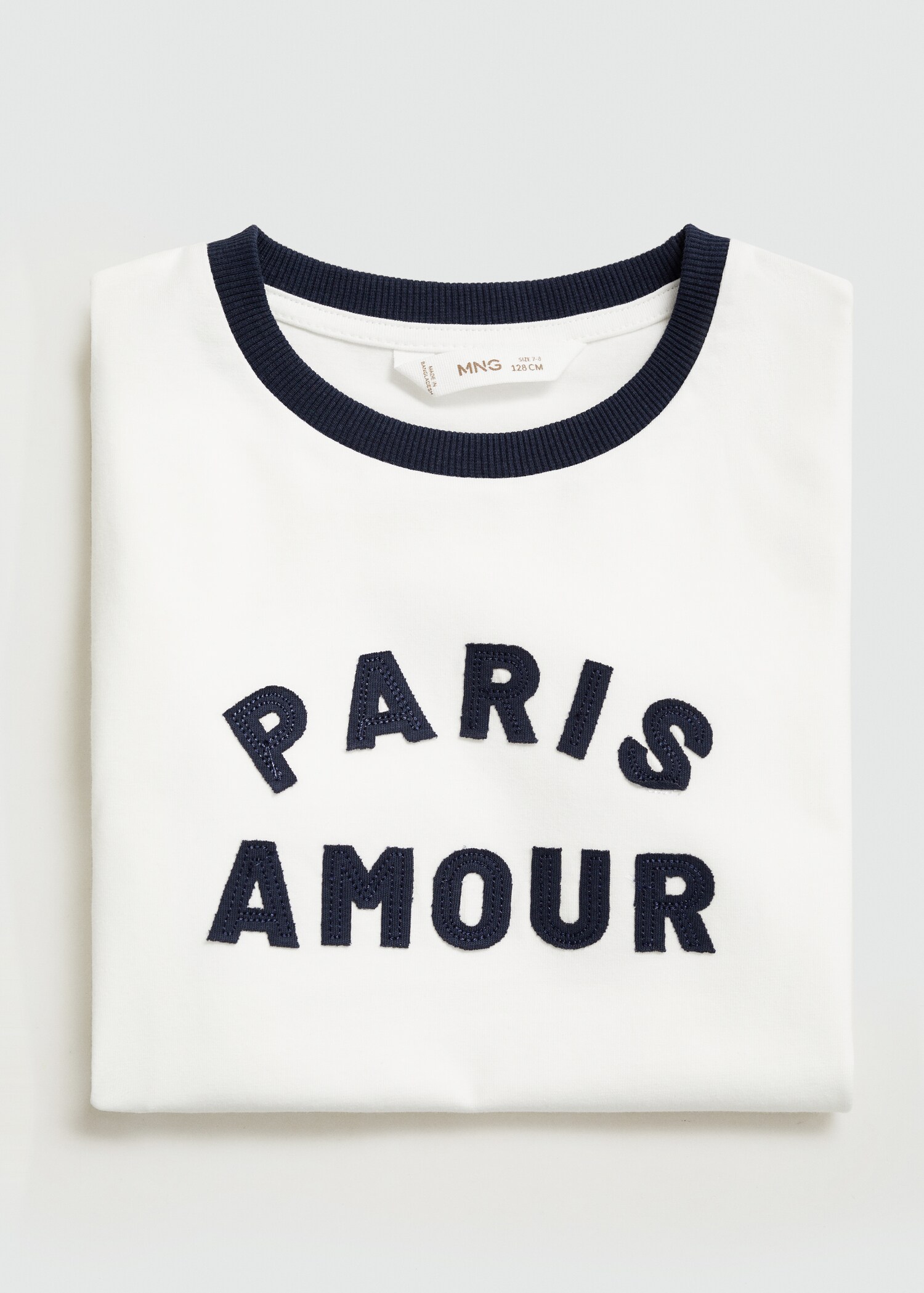 Contrast neck t-shirt - Details of the article 0