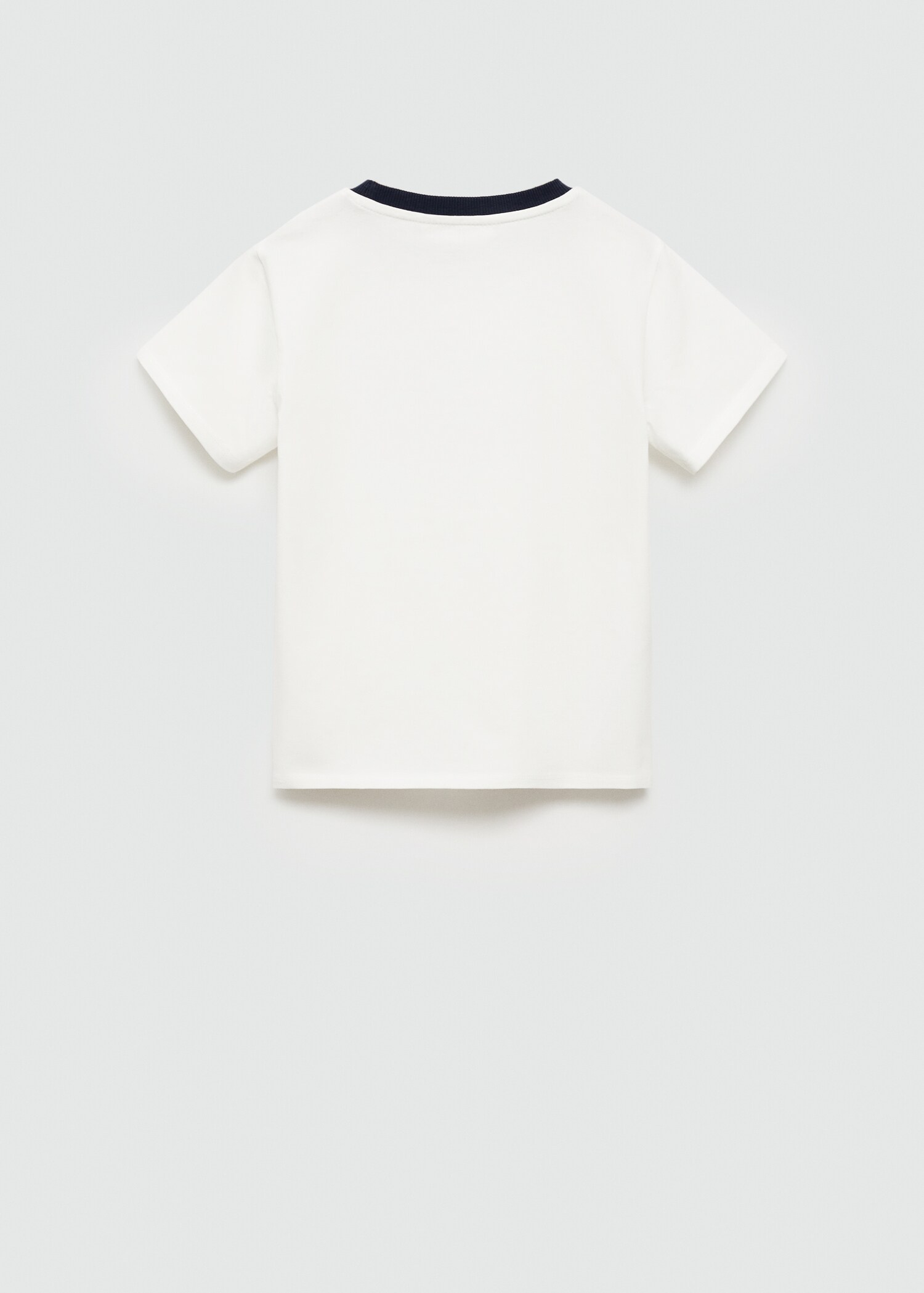 Contrast neck t-shirt - Reverse of the article