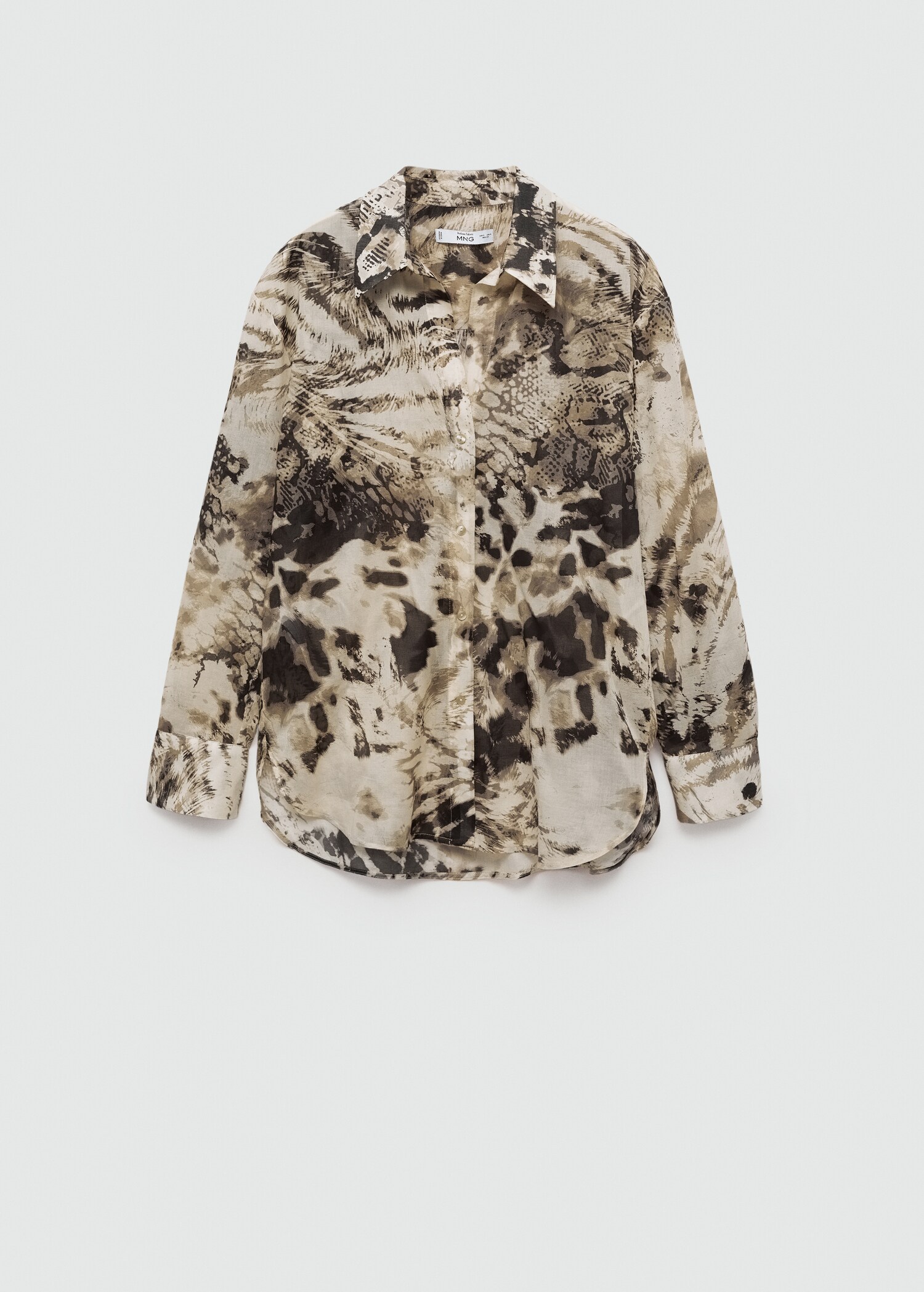 Camisa animal print semitransparente - Artículo sin modelo