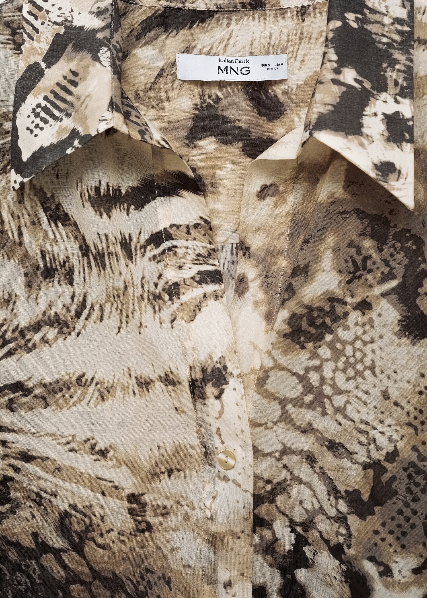 Camisa animal print semitransparente - Detalle del artículo 8