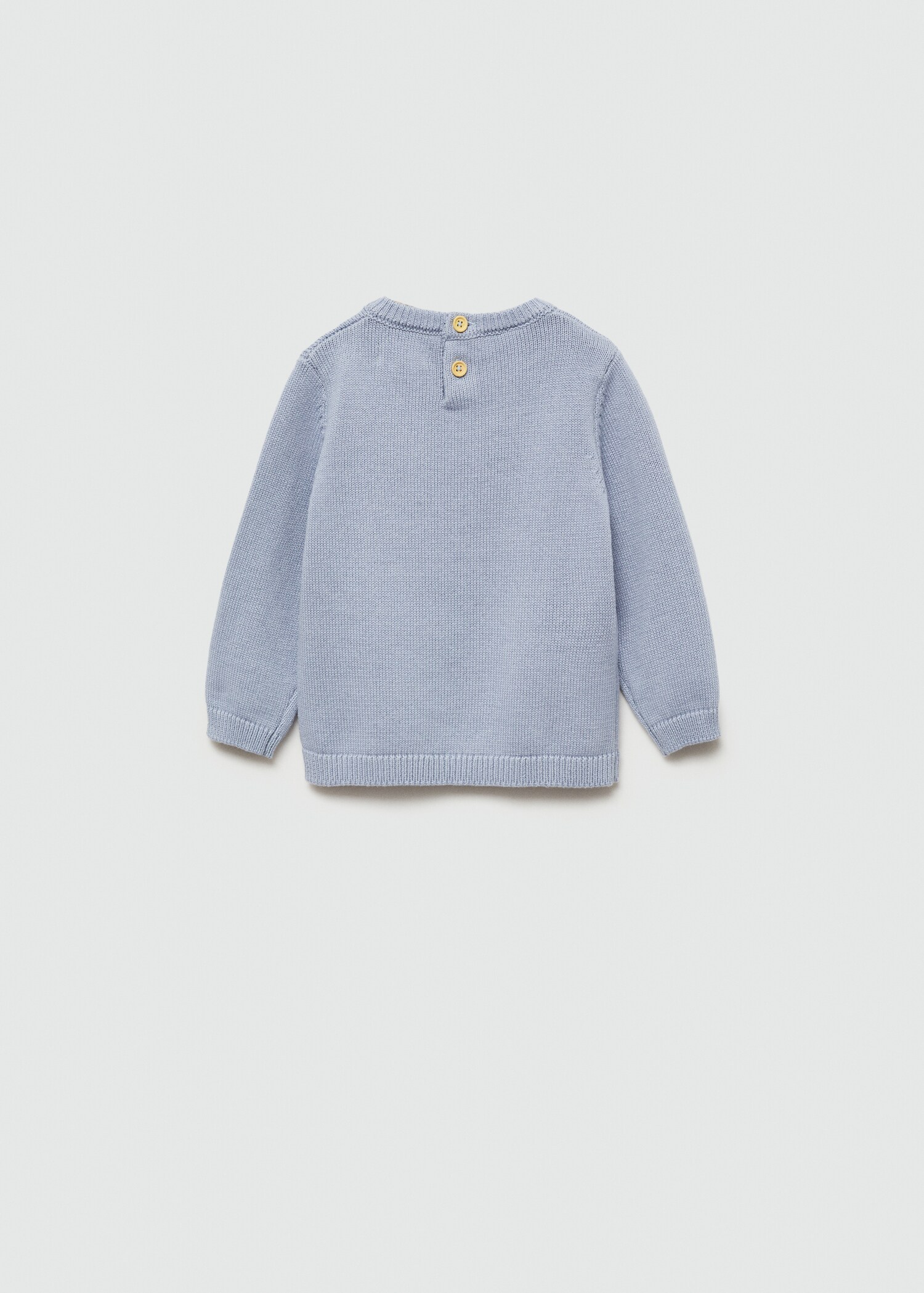 Round-neck knitted sweater - Reverse of the article