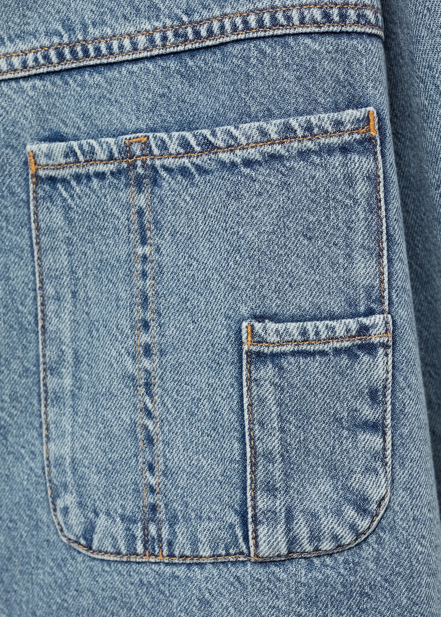Surchemise en jean bas effiloché - Détail de l'article 0