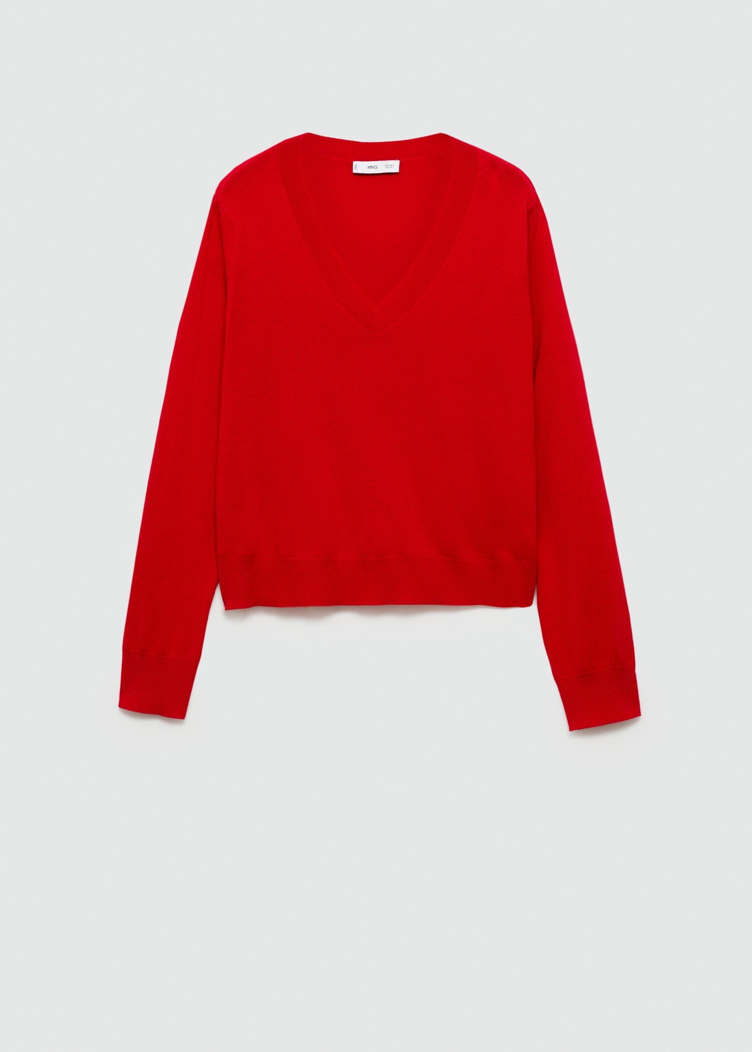 Fine-knit V-neck sweater - Article without model