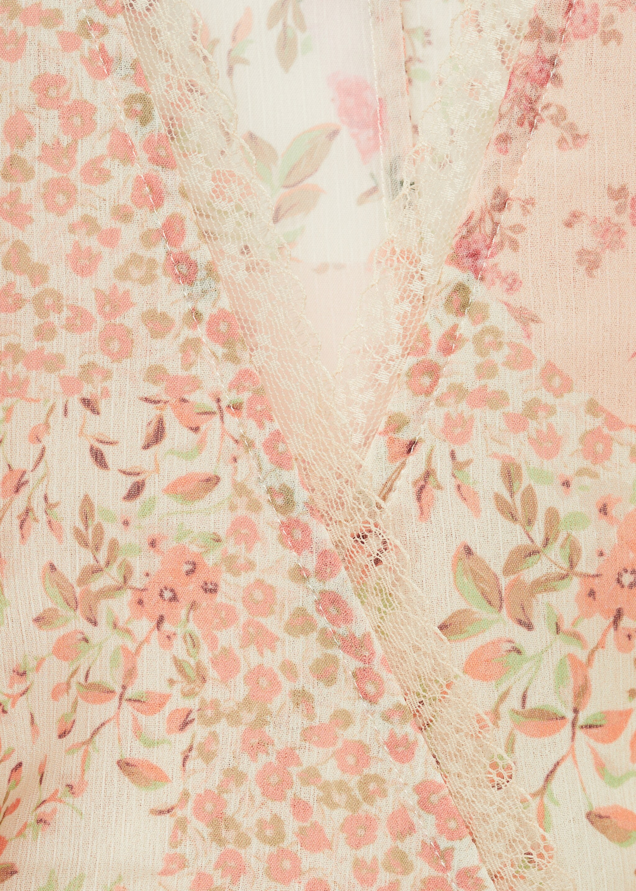 Floral print crossover blouse - Details of the article 0